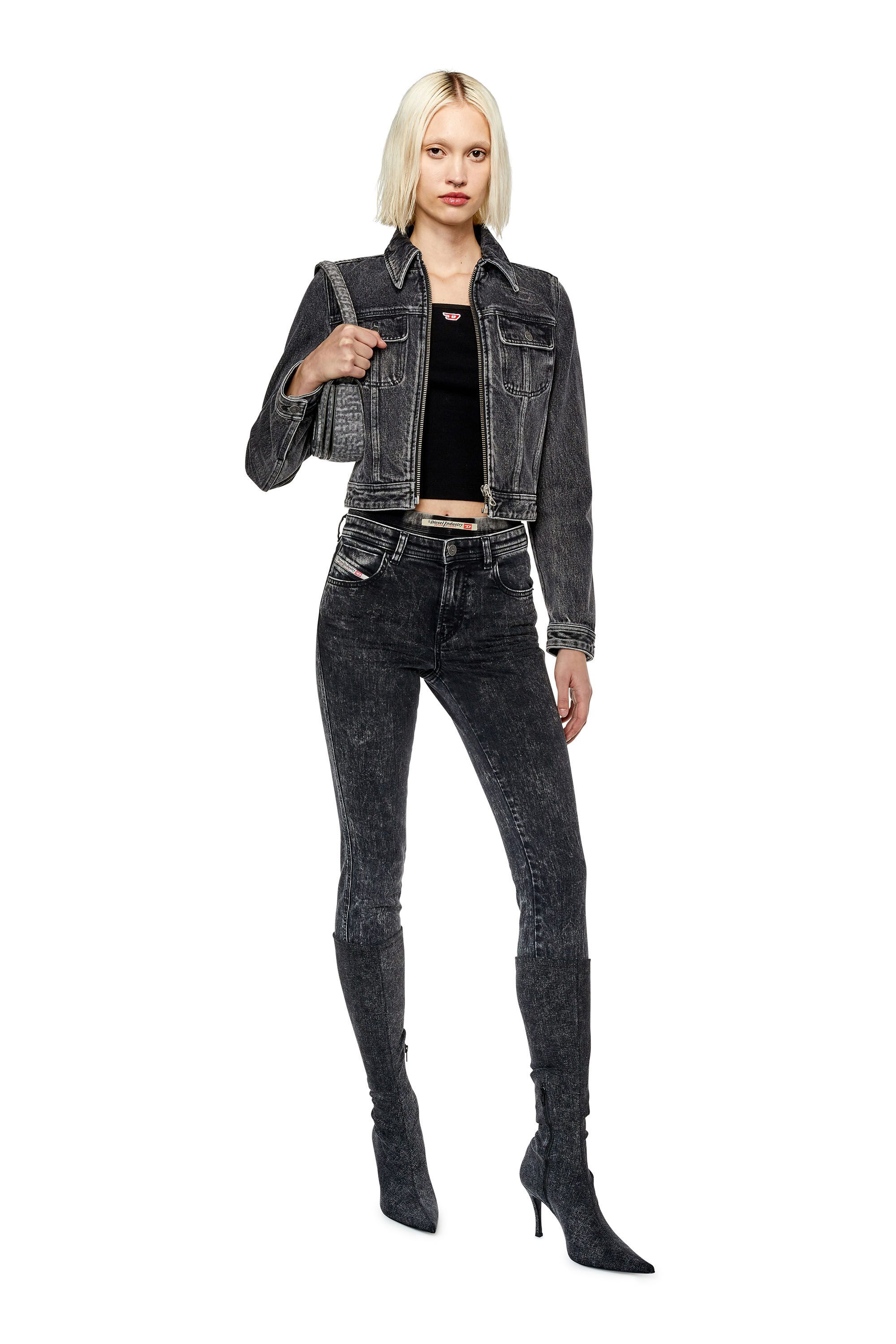 DIESEL（ディーゼル）の「レディース ニット デニム 切り替え