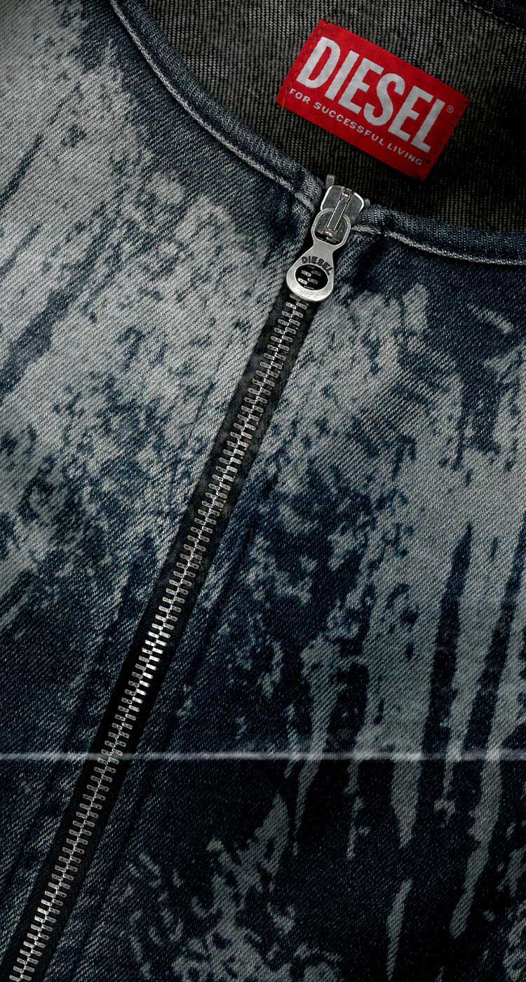 DIESEL 異素材切り替え　高機能 オーバーサイズ モッズコート ネイビー ダブルオーバーコート（チェスターコート） | tk.TAKEO KIKUCHI