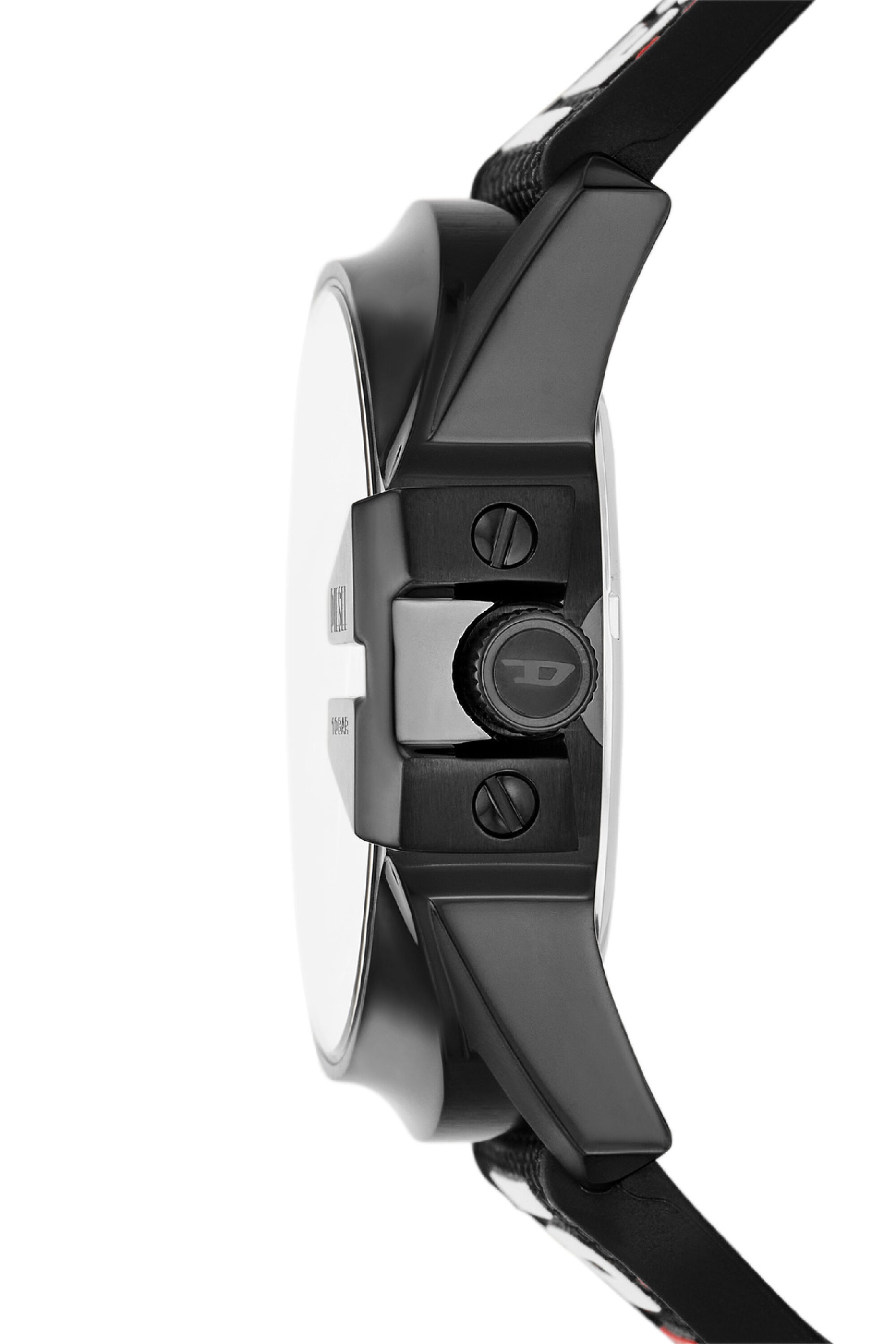 Diesel - DZ2160, Reloj Master Chief Date de cuero, nylon y silicona Hombre in Negro - 3