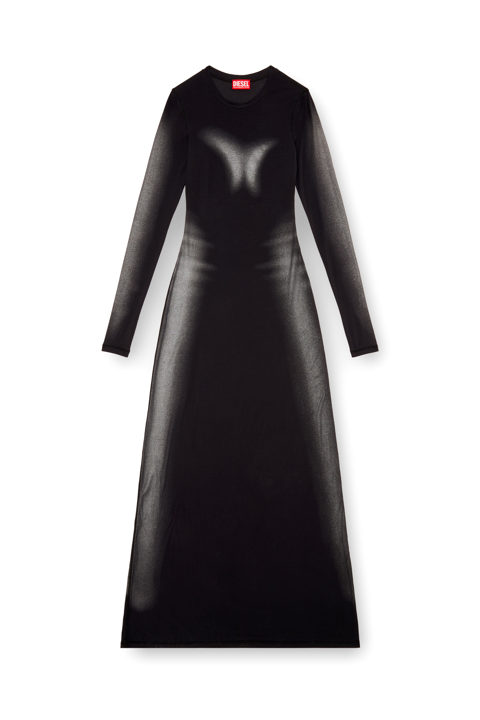 (税込) in dress Long Women's metallic Diesel | Black | jersey stretch スカート