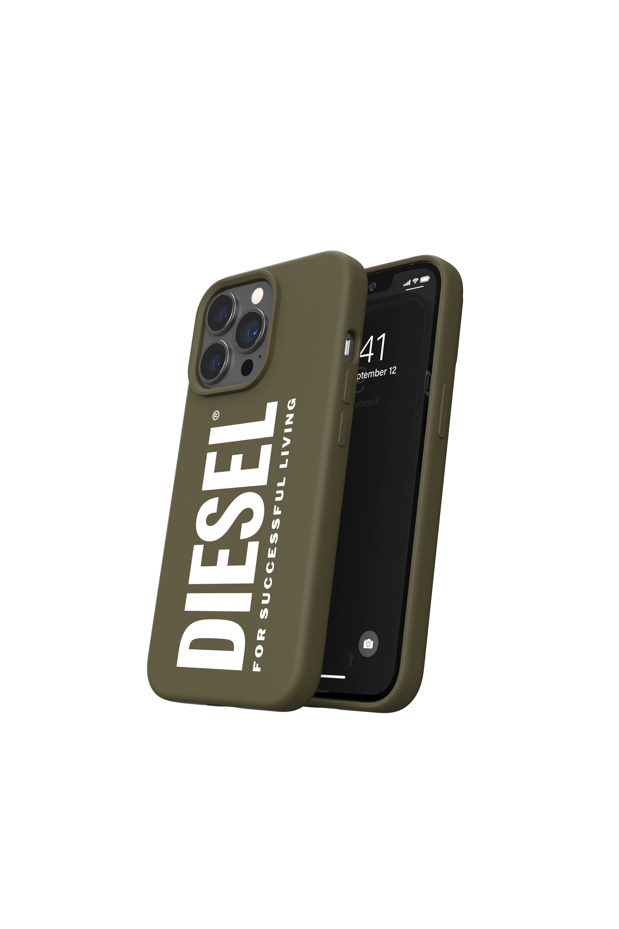 Diesel - 47166 SILICONE CASE, Funda de silicona por iPhone 13 / 13 Pro Unisex in Verde - 3