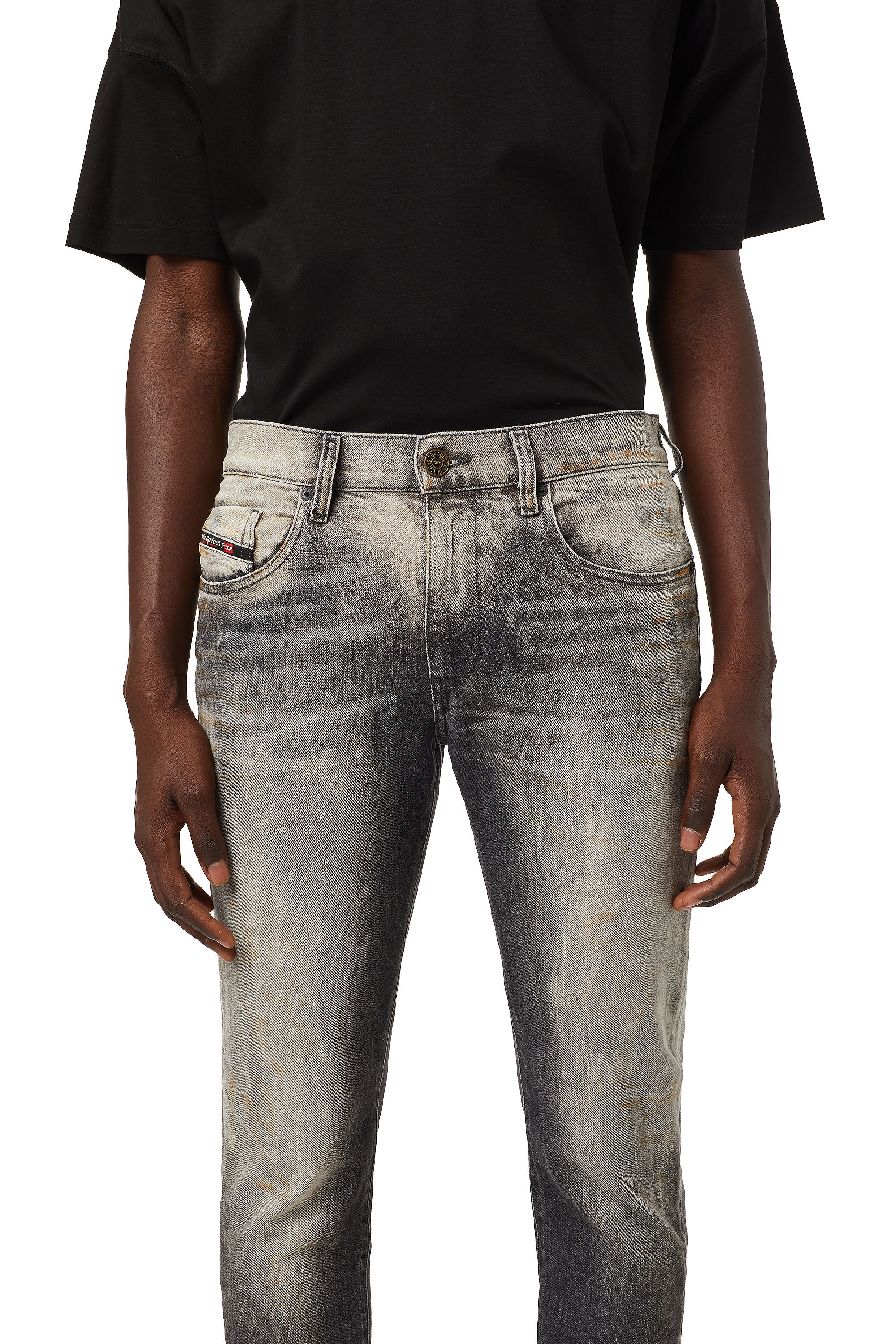 Diesel - Slim Jeans 2019 D-Strukt 09A83, Negro/Gris oscuro - Image 6