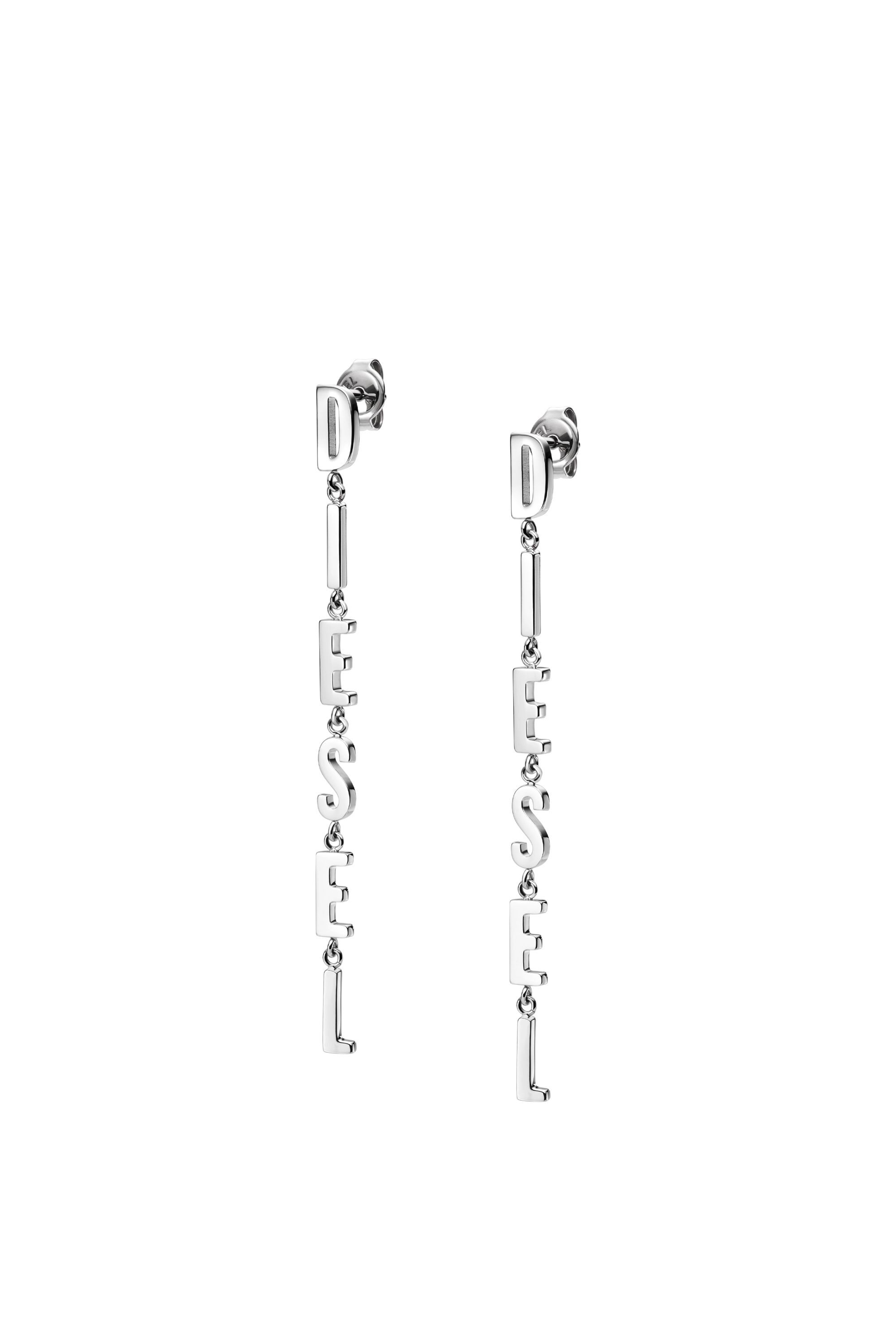 Women's Stainless steel drop earrings | Silver | Diesel