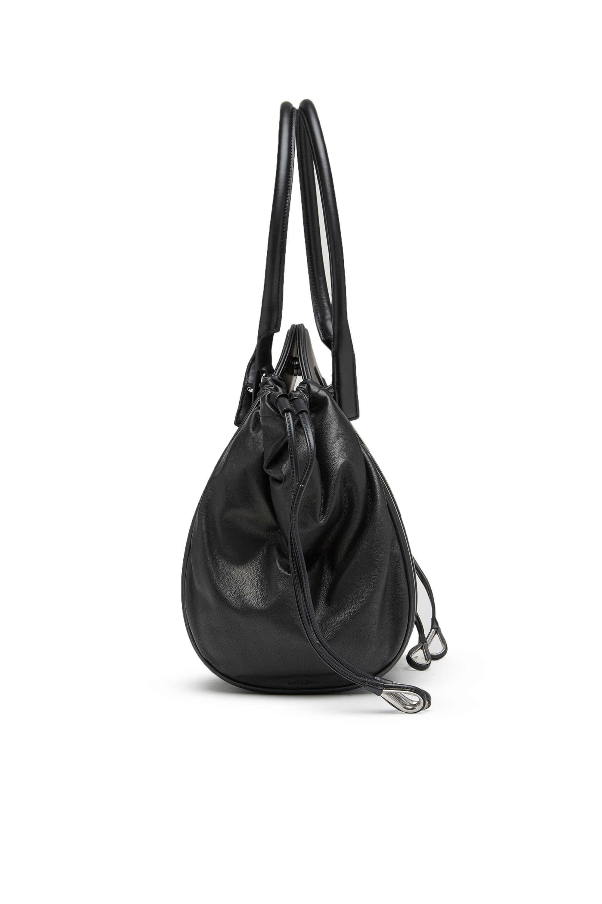 Diesel - 1DR-FOLD M, 1DR-Fold M-Bolso de hombro con logotipo grande en relieve Mujer in Negro - 4