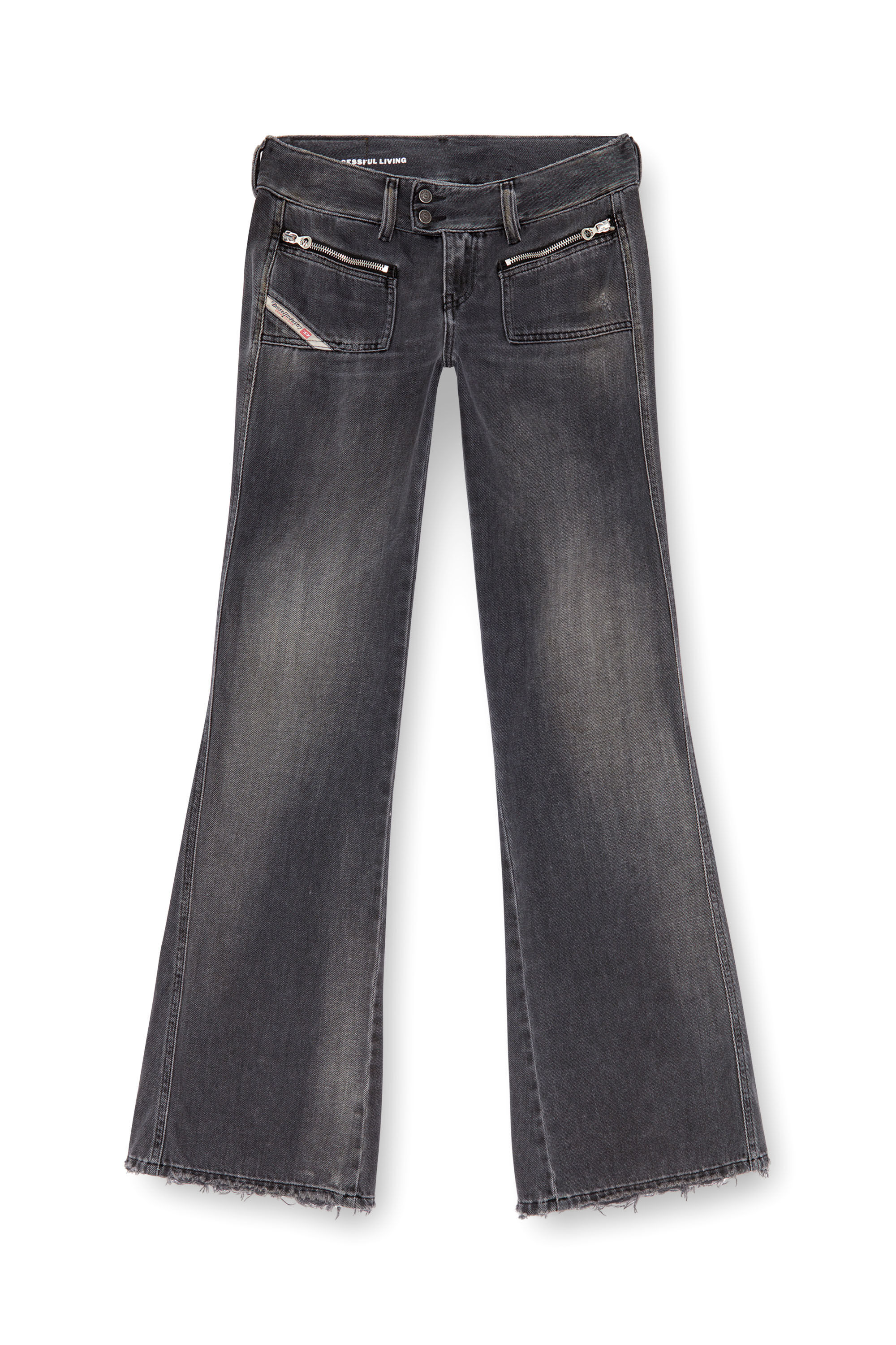 Diesel - Woman's Bootcut Jeans D-Hush 09K14, Black/Dark grey - 2