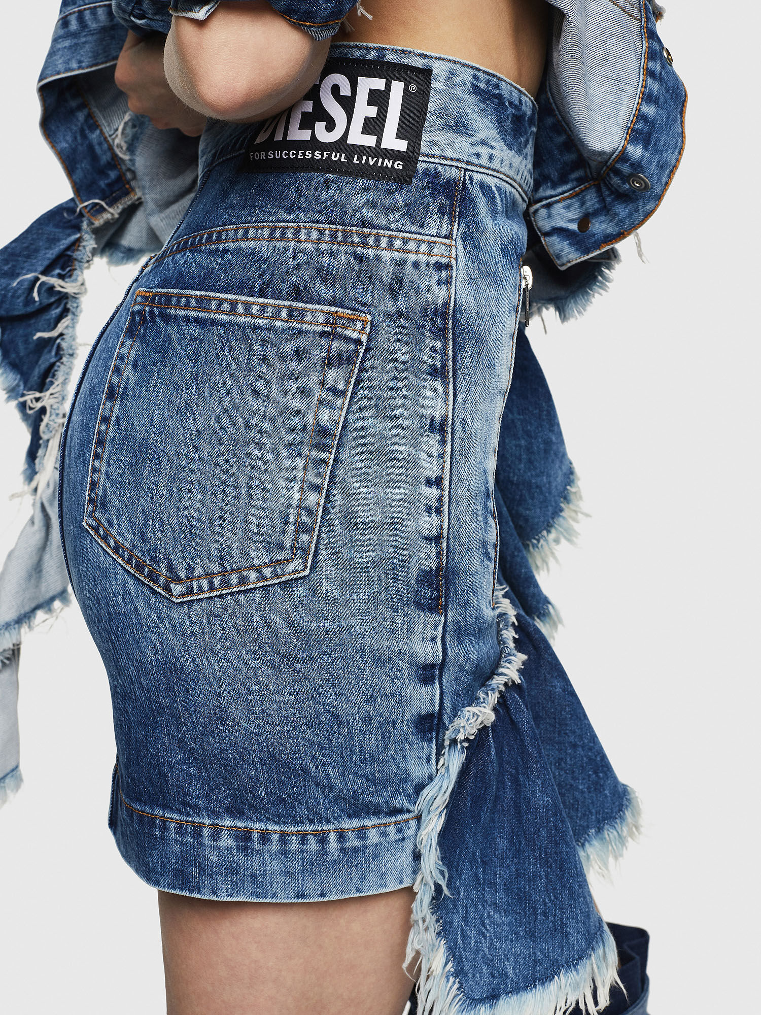 Ruffle outlet skirt jeans