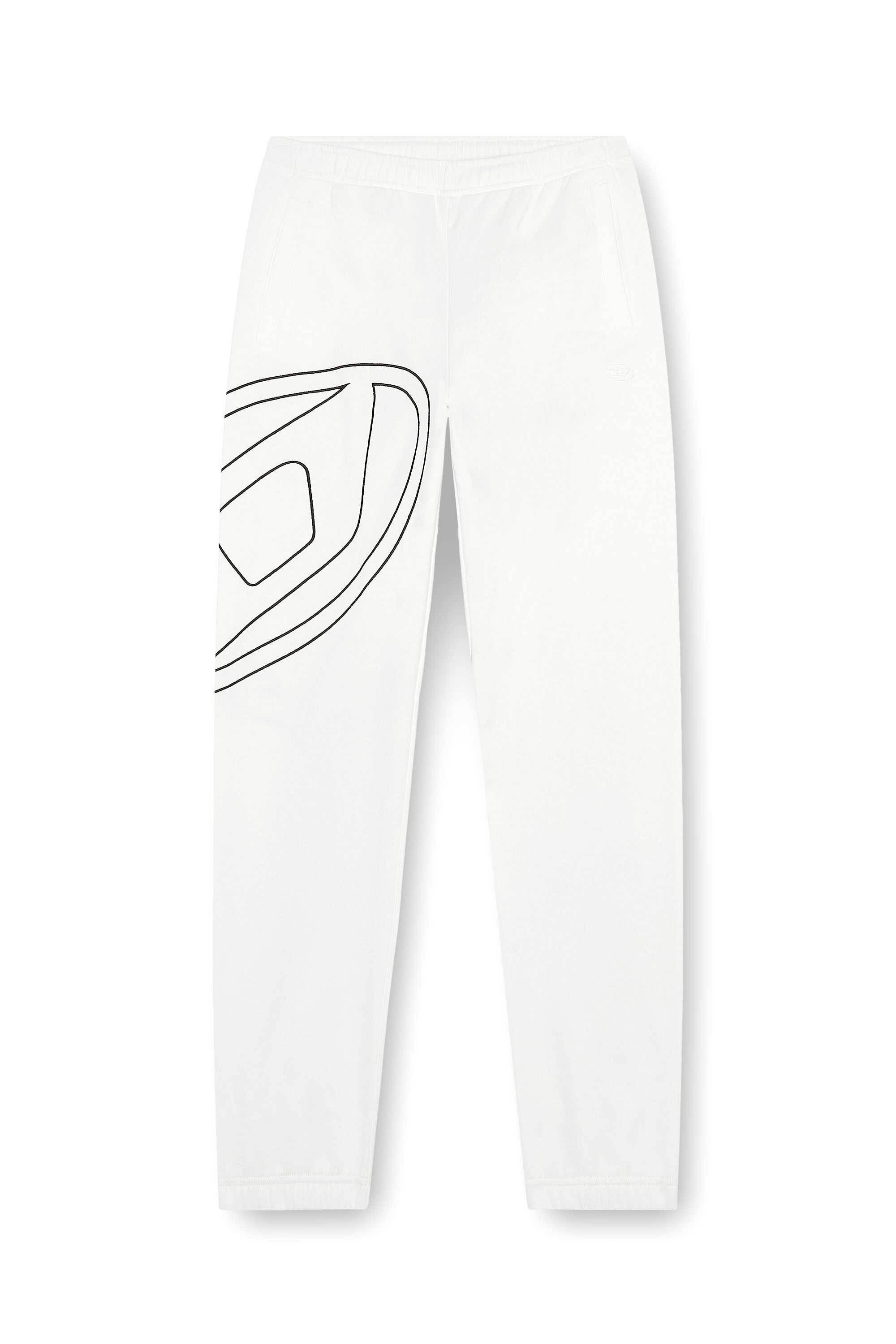 Diesel - P-MARKY-MEGOVAL-D, Pantalones deportivos con oval D extragrande Hombre in Blanco - 2