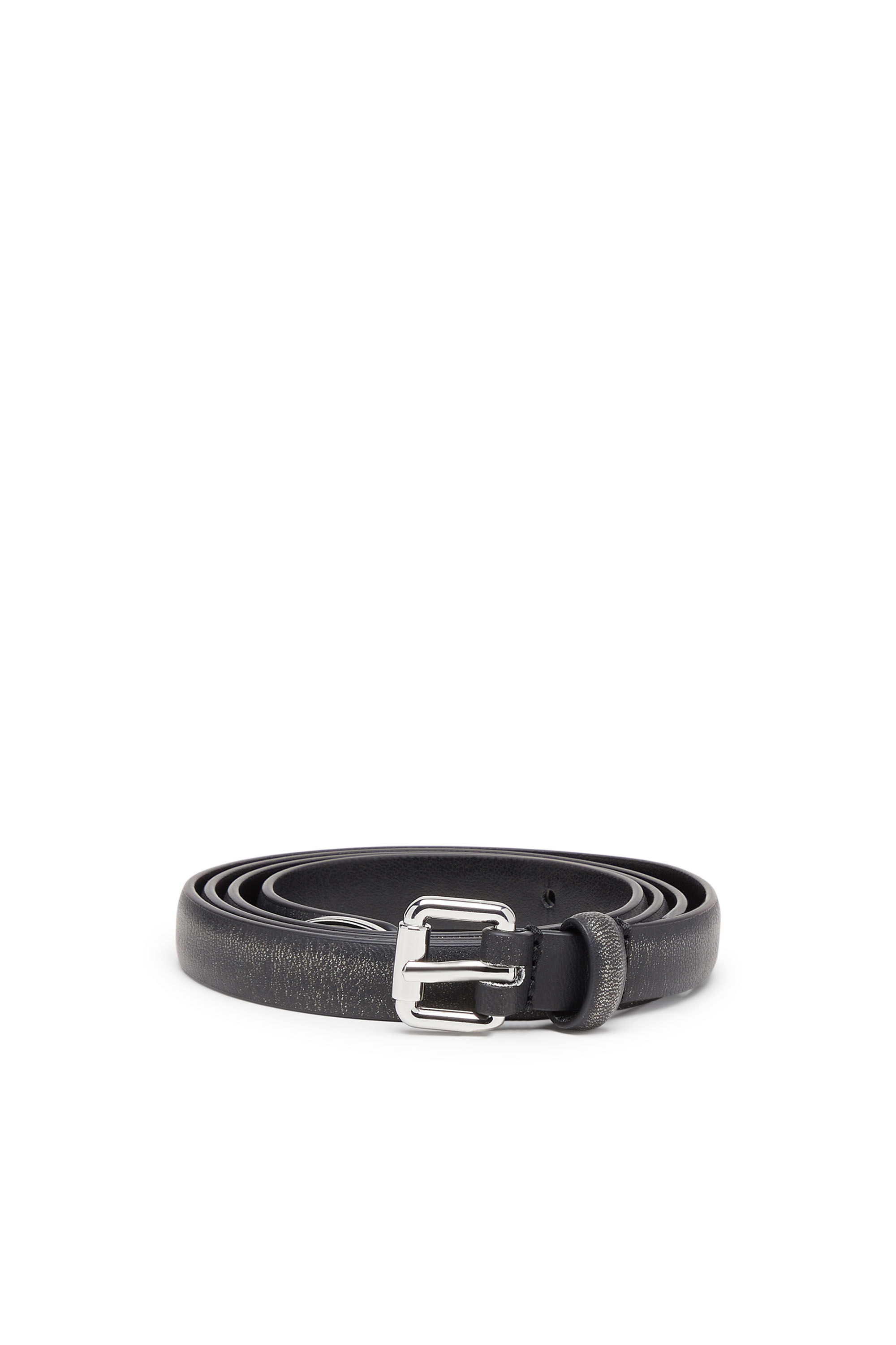 Diesel - B-DD-TIP, Cinturón de 1,4 cm con hebilla delgada Mujer in Negro - 1