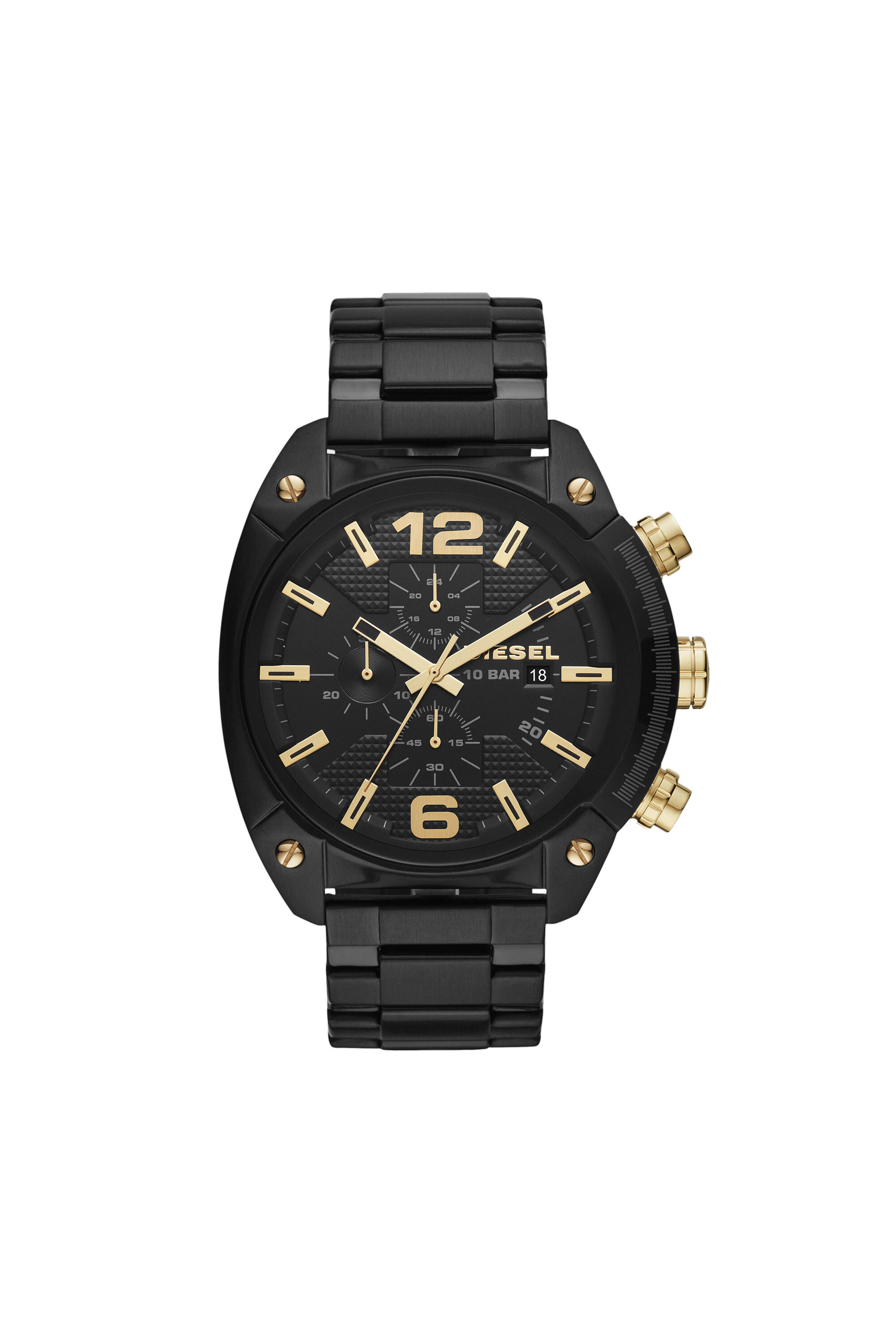 Diesel overflow watch gold hot sale