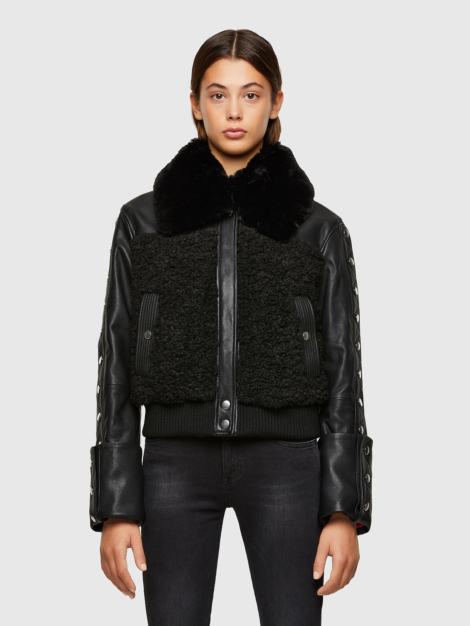Teddy leather jacket online