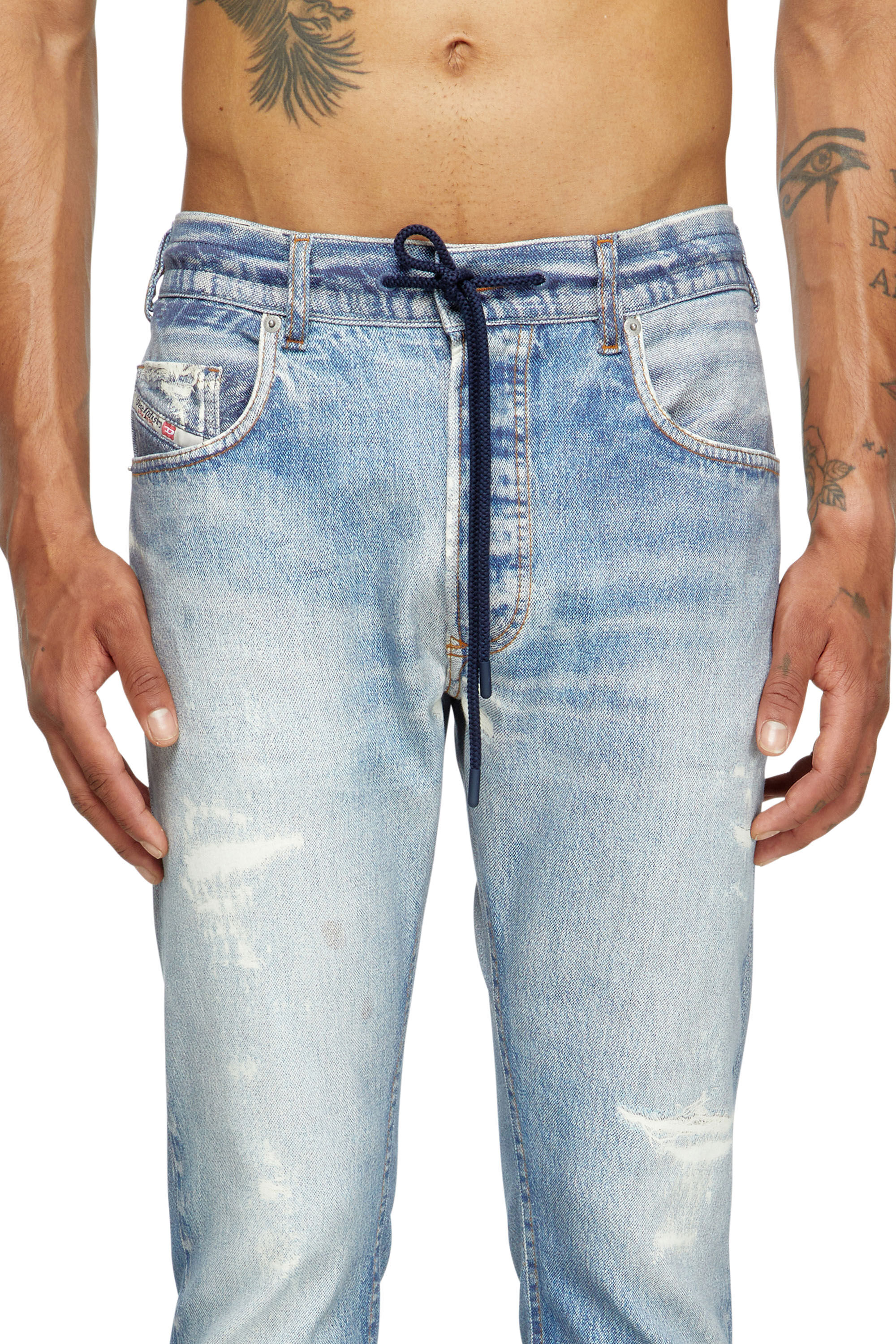 Diesel - Man's Regular 2032 D-Krooley Joggjeans® 068RX, Light Blue - 5