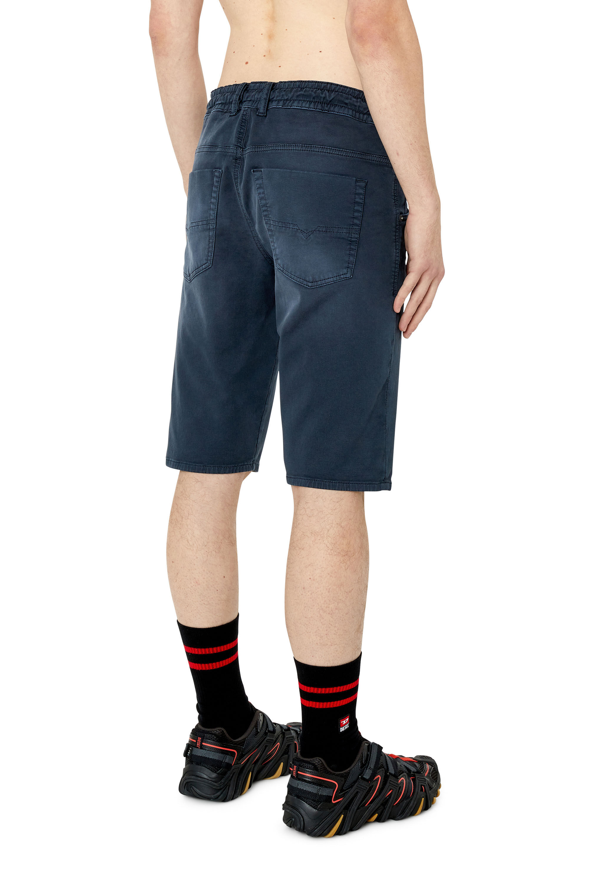 Diesel - D-KROOSHORT-Z JOGGJEANS, Man Coloured shorts in JoggJeans® in Blue - Image 5