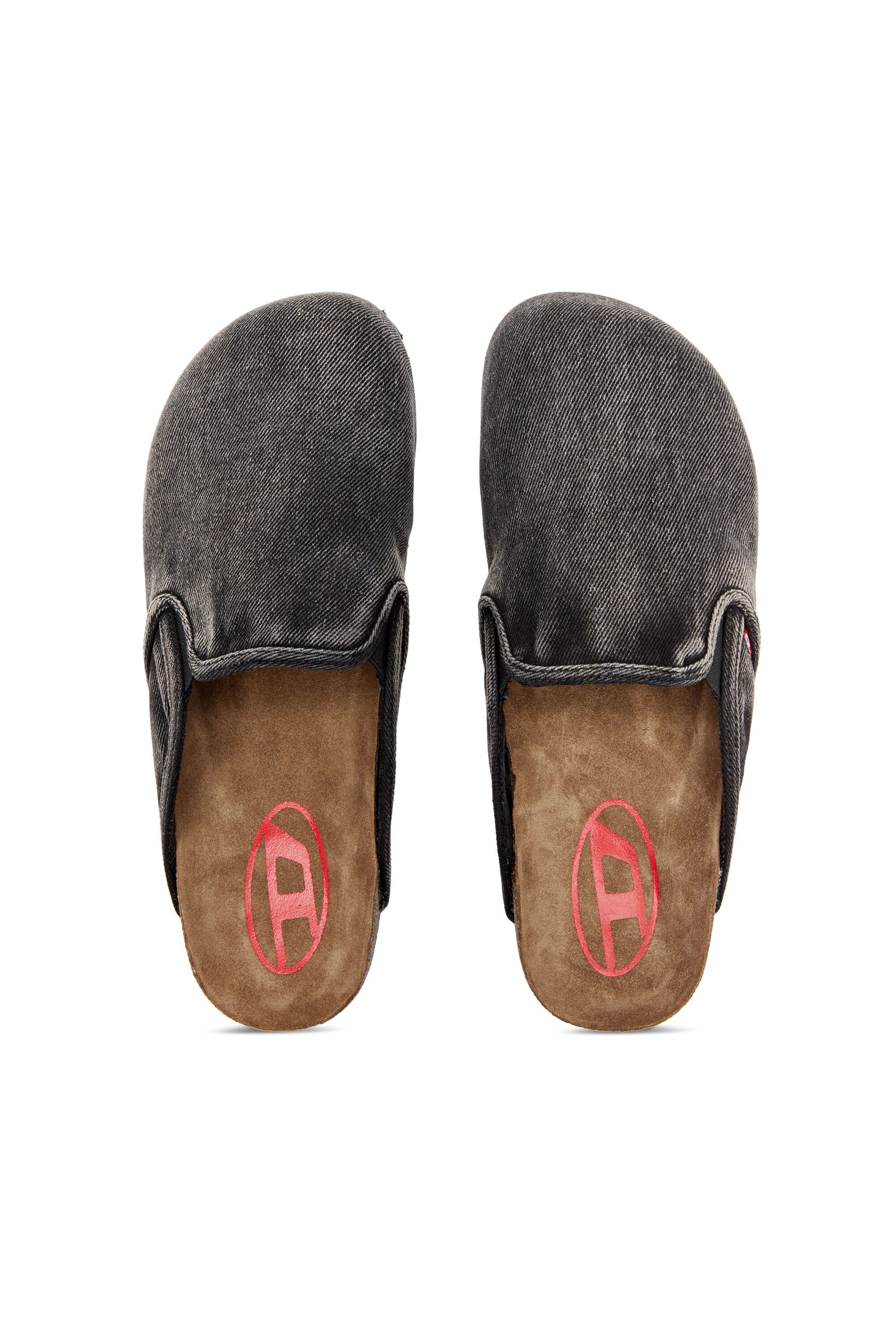 Men's D-Woodstock-Mules in faded denim | Black | Diesel