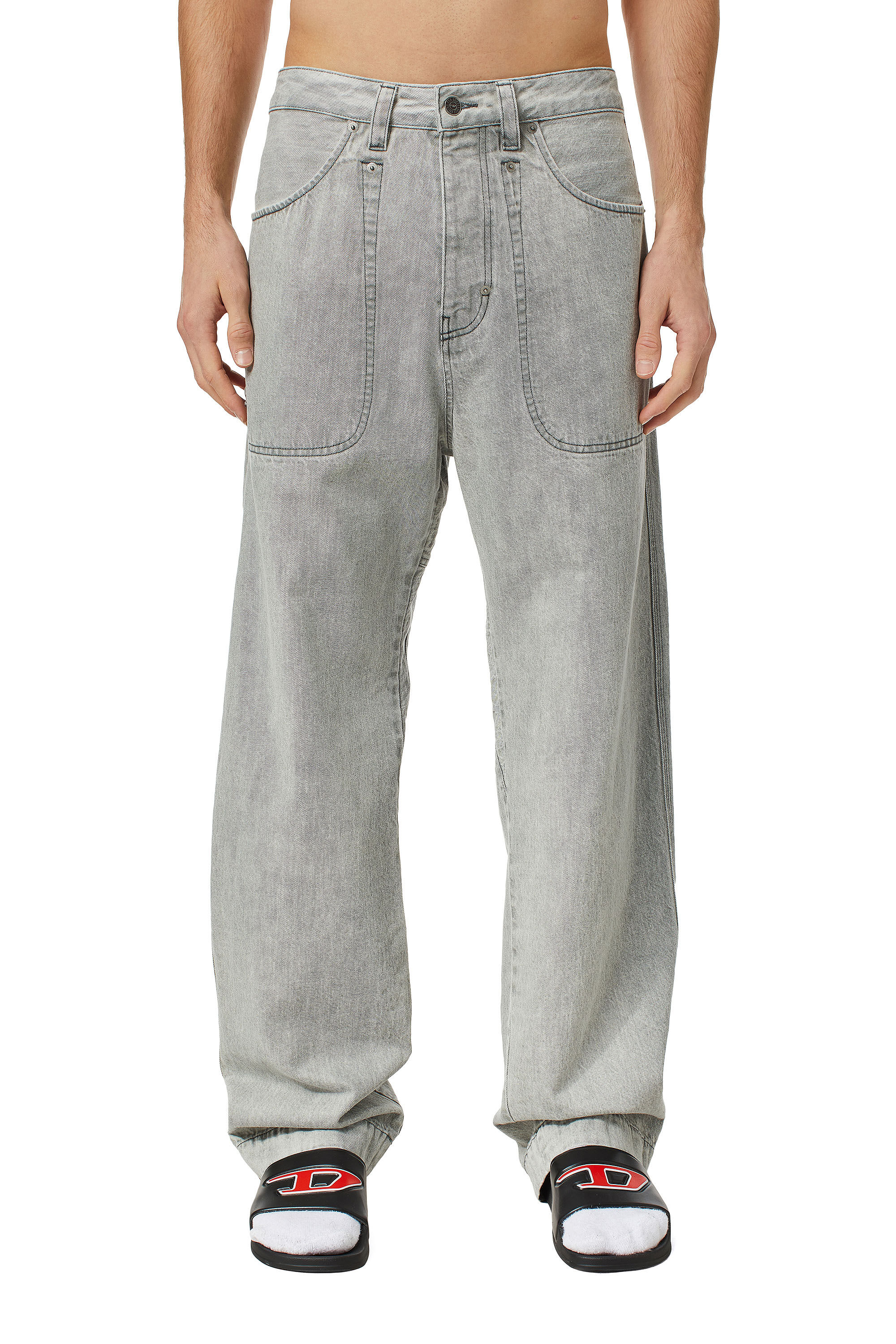 Diesel - D-Fransy 0ICVH Straight Jeans, Gris - Image 3