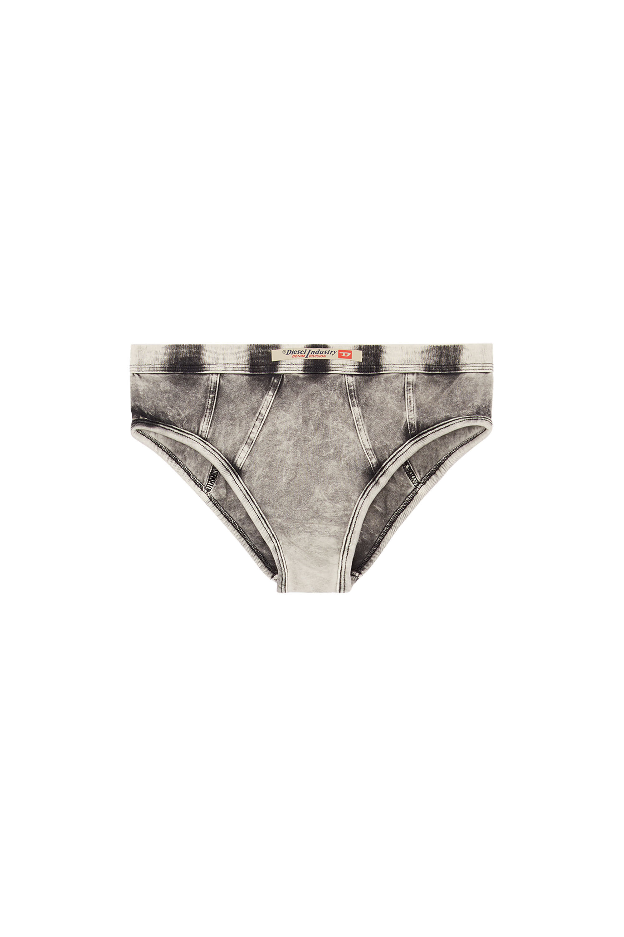 Diesel - UFPN-DENIM-HIPSTER-PANTY, Braguitas hipster de tejido con efecto denim Mujer in Gris - 4