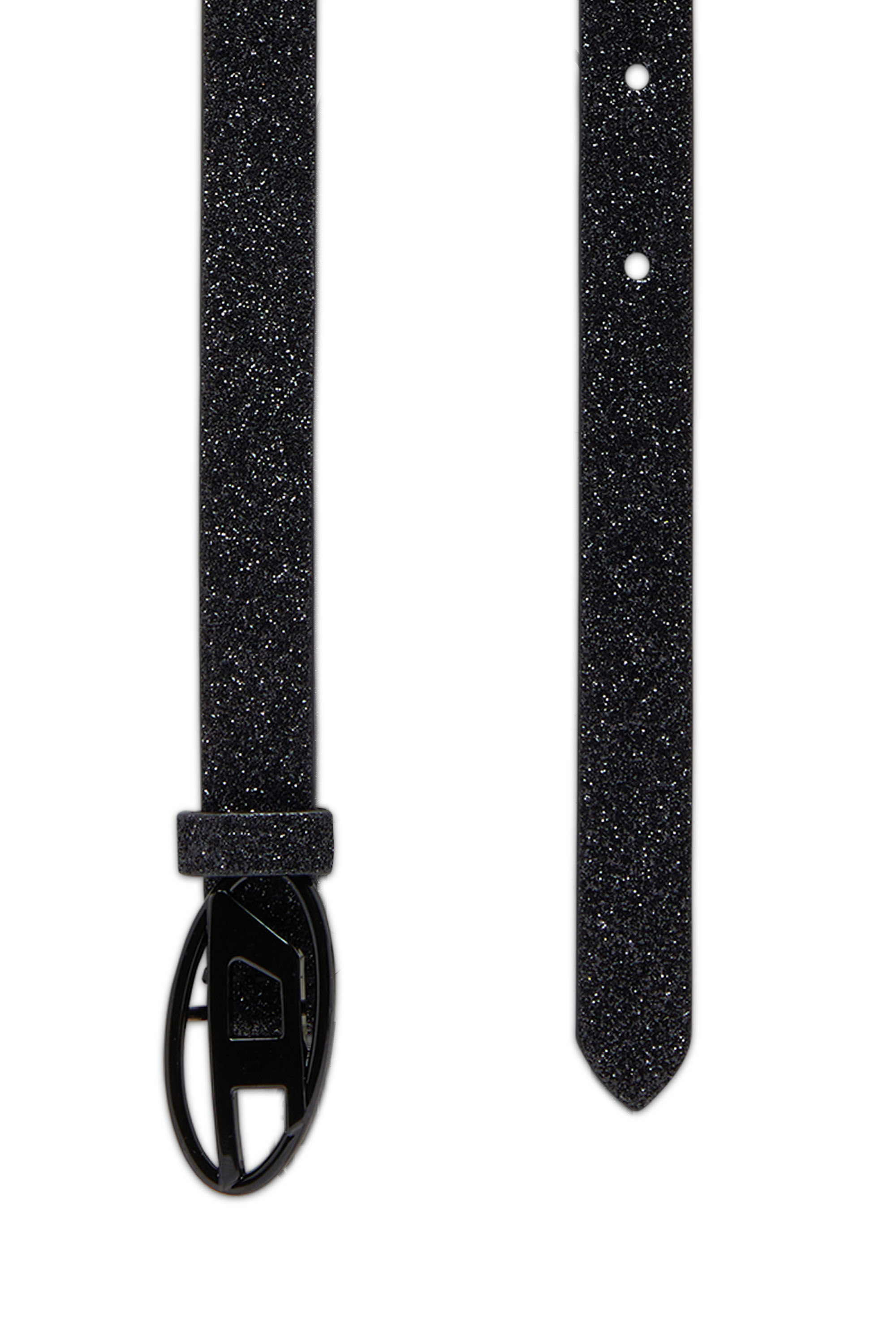 ベルト Diesel B-1Dr Rhinestone Belt B-1DR STRASS - logo belt with strass | Black | Diesel