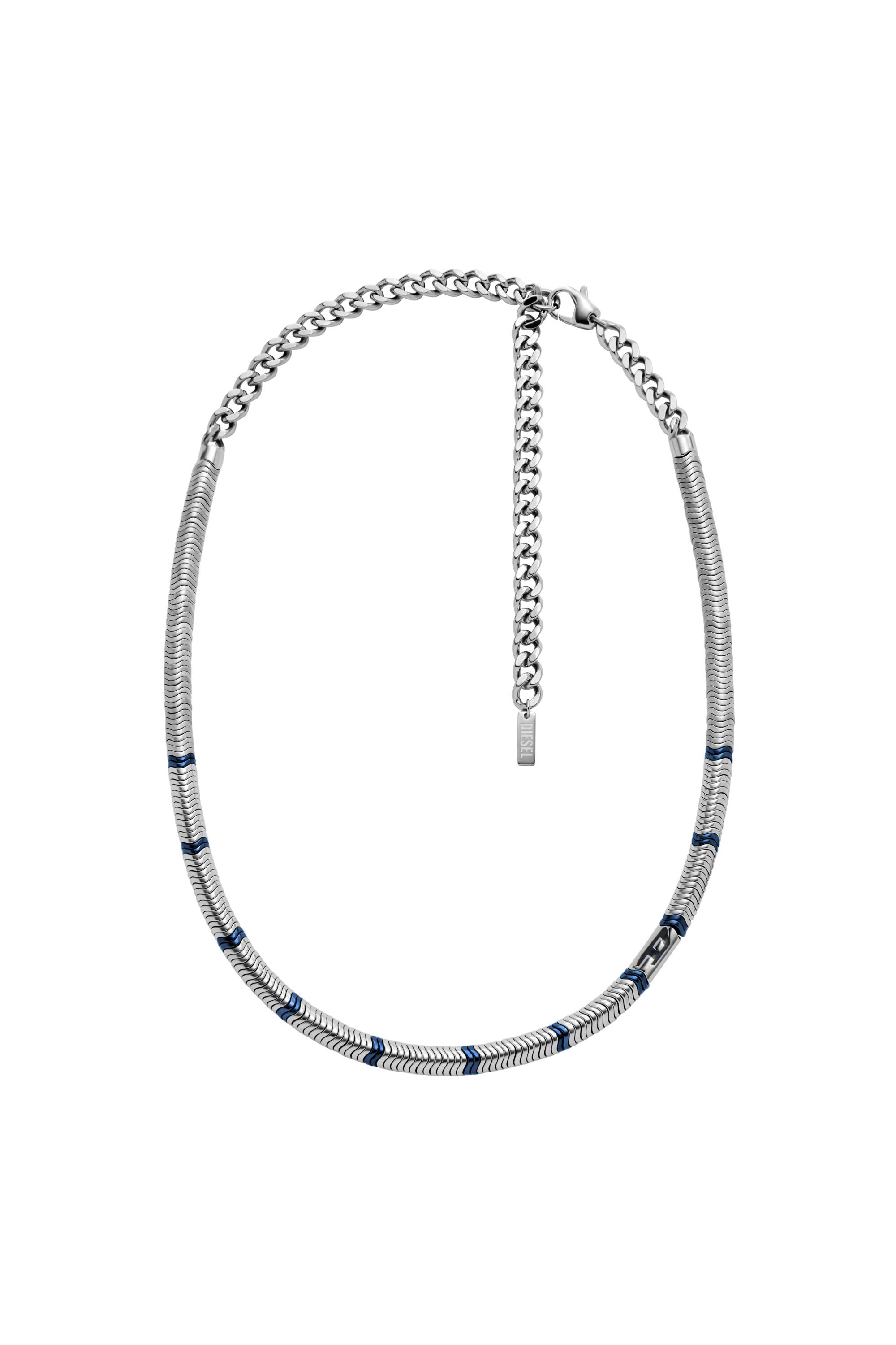 ☆DIESEL☆ chain necklace DX1530931 Women's Two-Tone Stainless Steel Chain Necklace | Silver