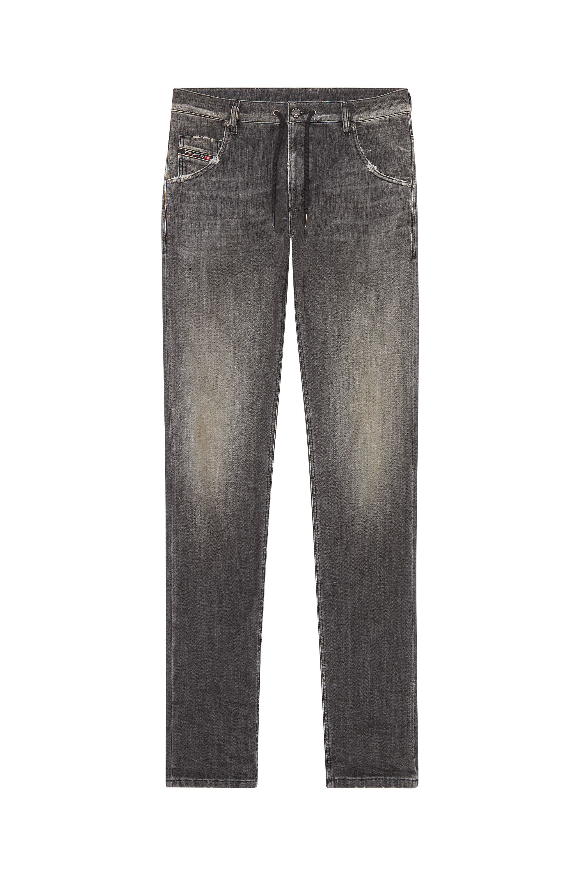 Diesel - Krooley JoggJeans® 09F01 Tapered, Negro/Gris oscuro - Image 2
