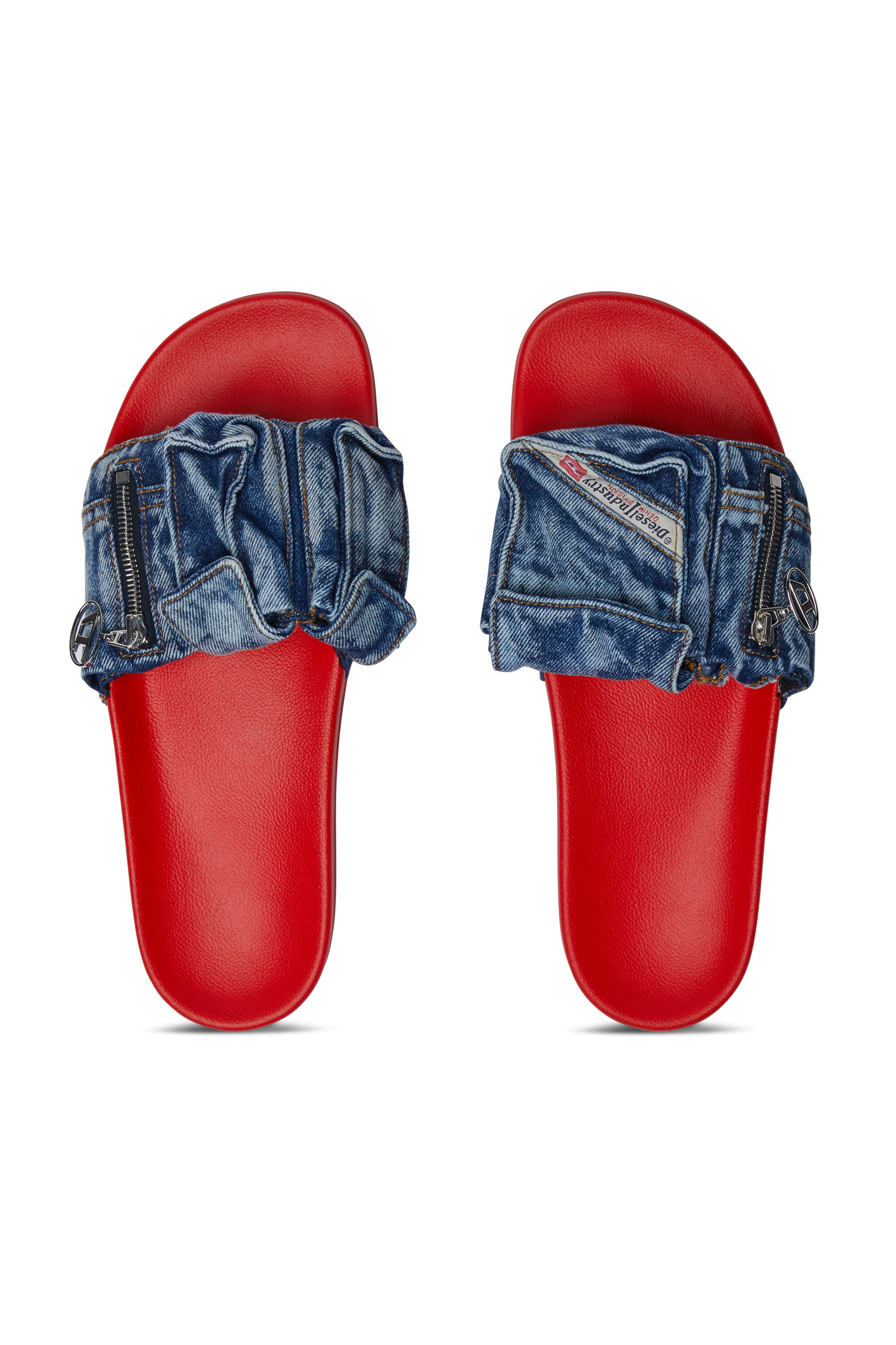 ★DIESEL★ SA Mayemi Slide Blue Y02801P4441H5215 Diesel's rubber slides for Man | Diesel SA-MAYEMI CC