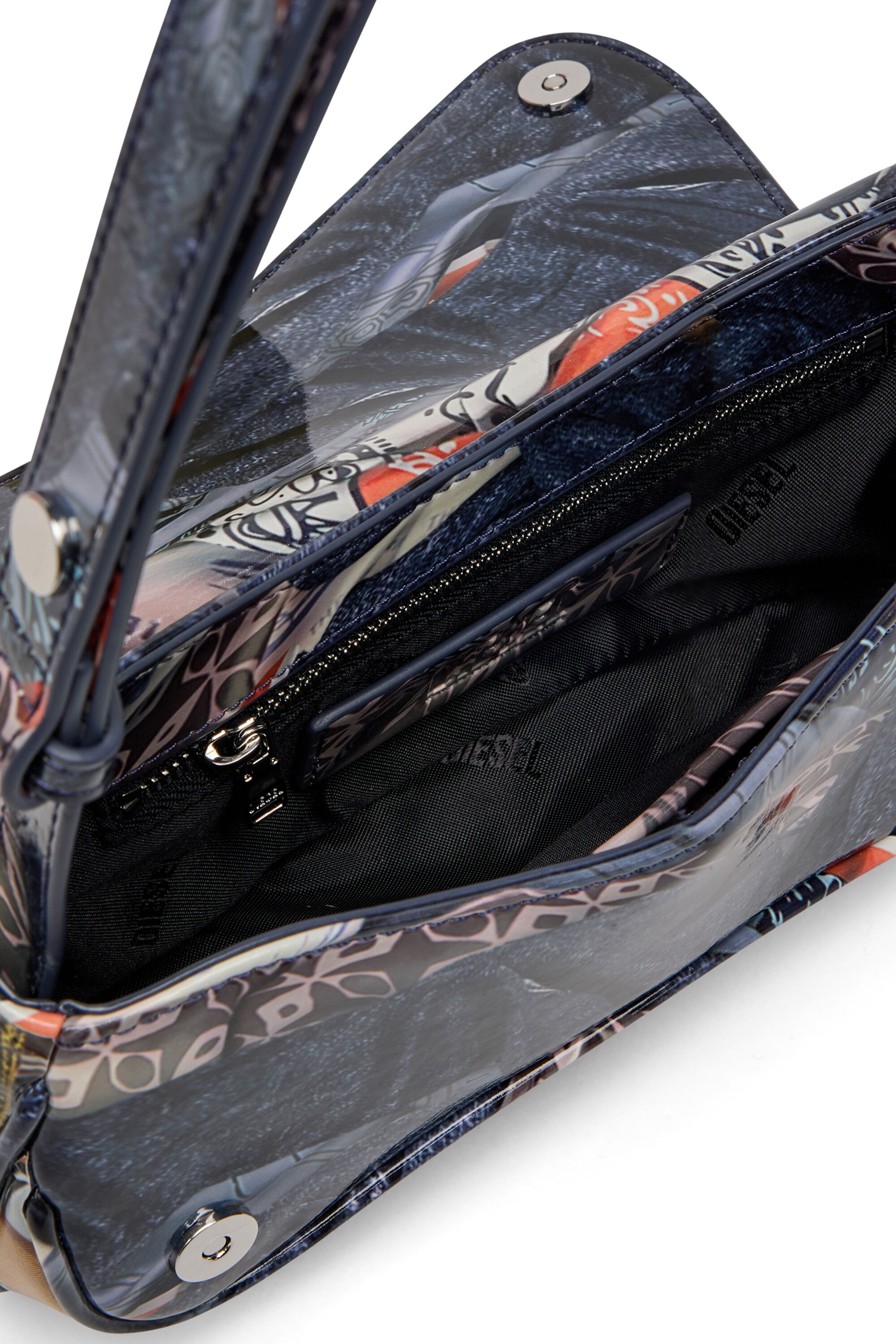 Women's Play-Glossy clutch with print | Multicolor | Diesel