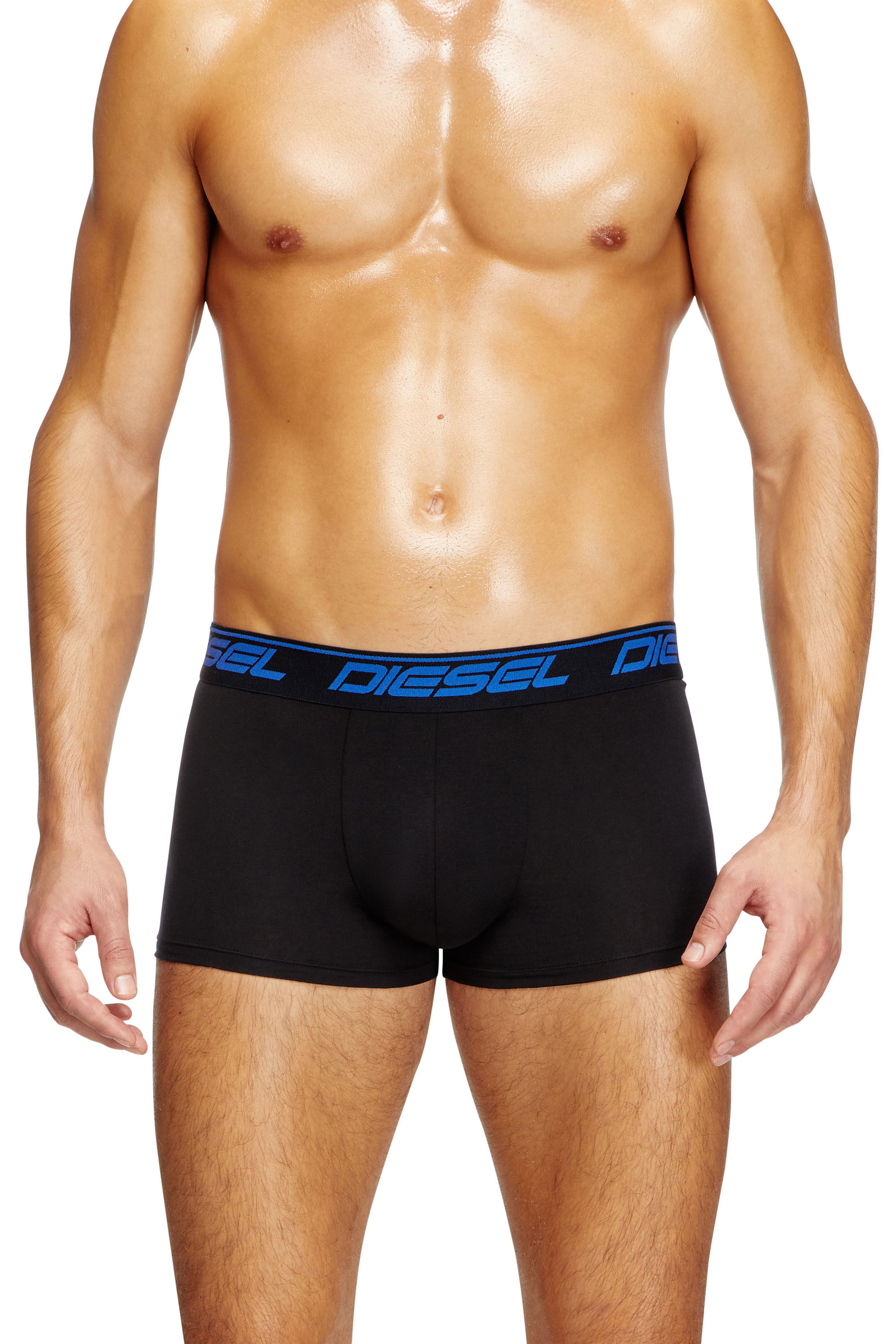 Diesel - UMBX-DAMIENTHREEPACK, Man's Three-pack cloudy-print boxer briefs in Black/Blue - 1