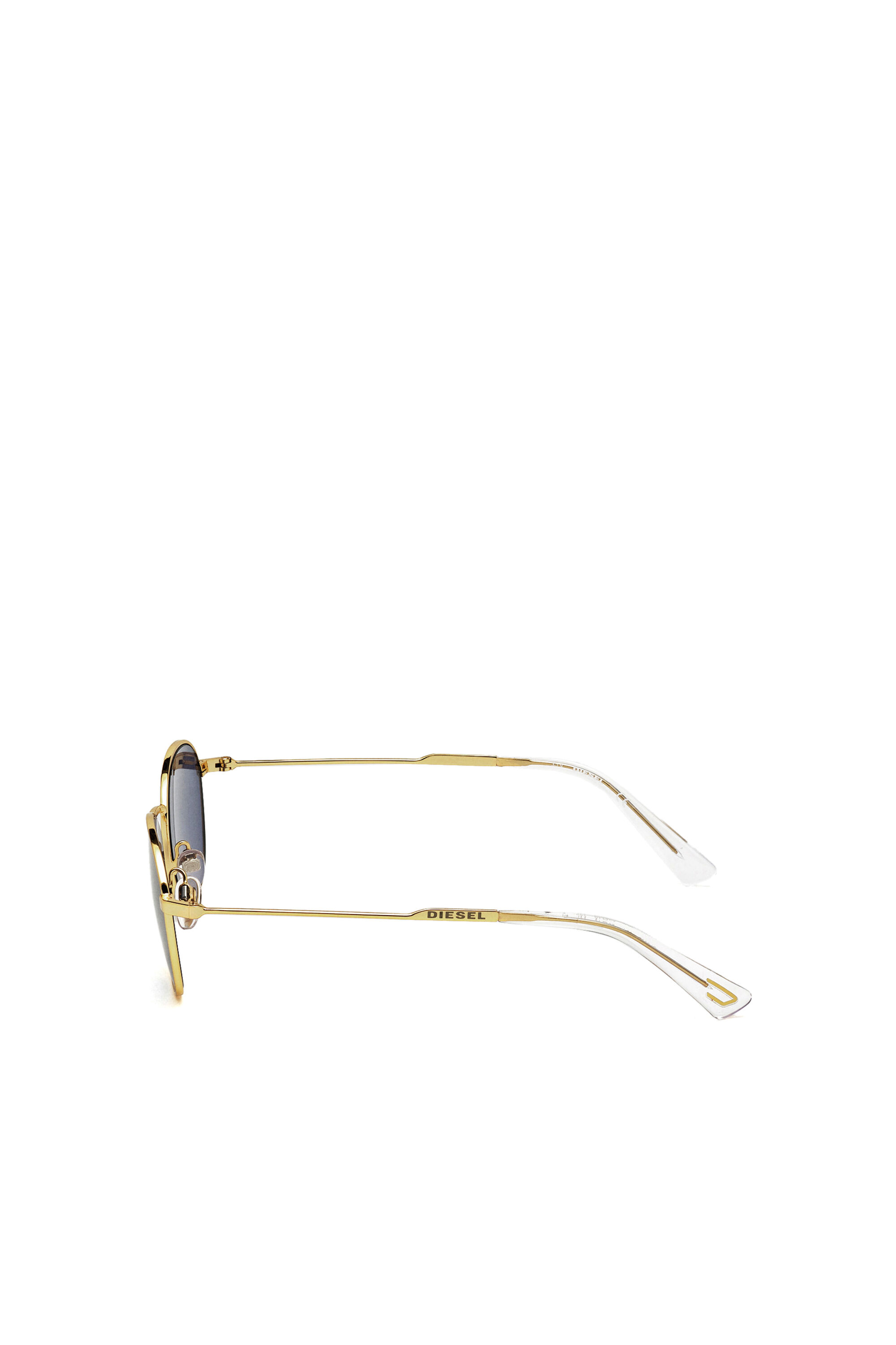 Diesel - DL0307, Unisex's Unisex sunglasses with rounded silhouette in Gold - 4