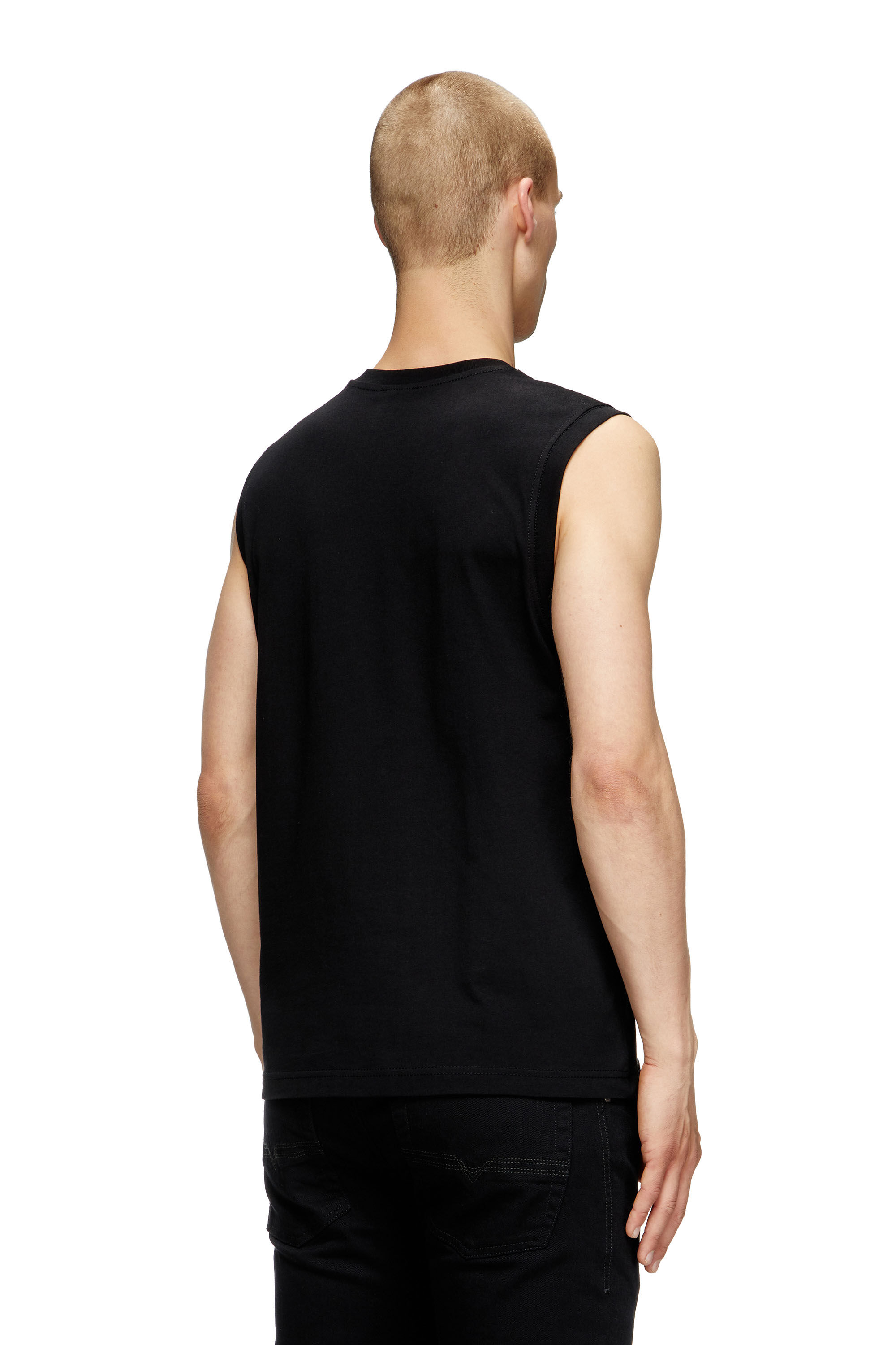 最上の品質な | print logo chest with top Tank Men's Black Diesel | トップス
