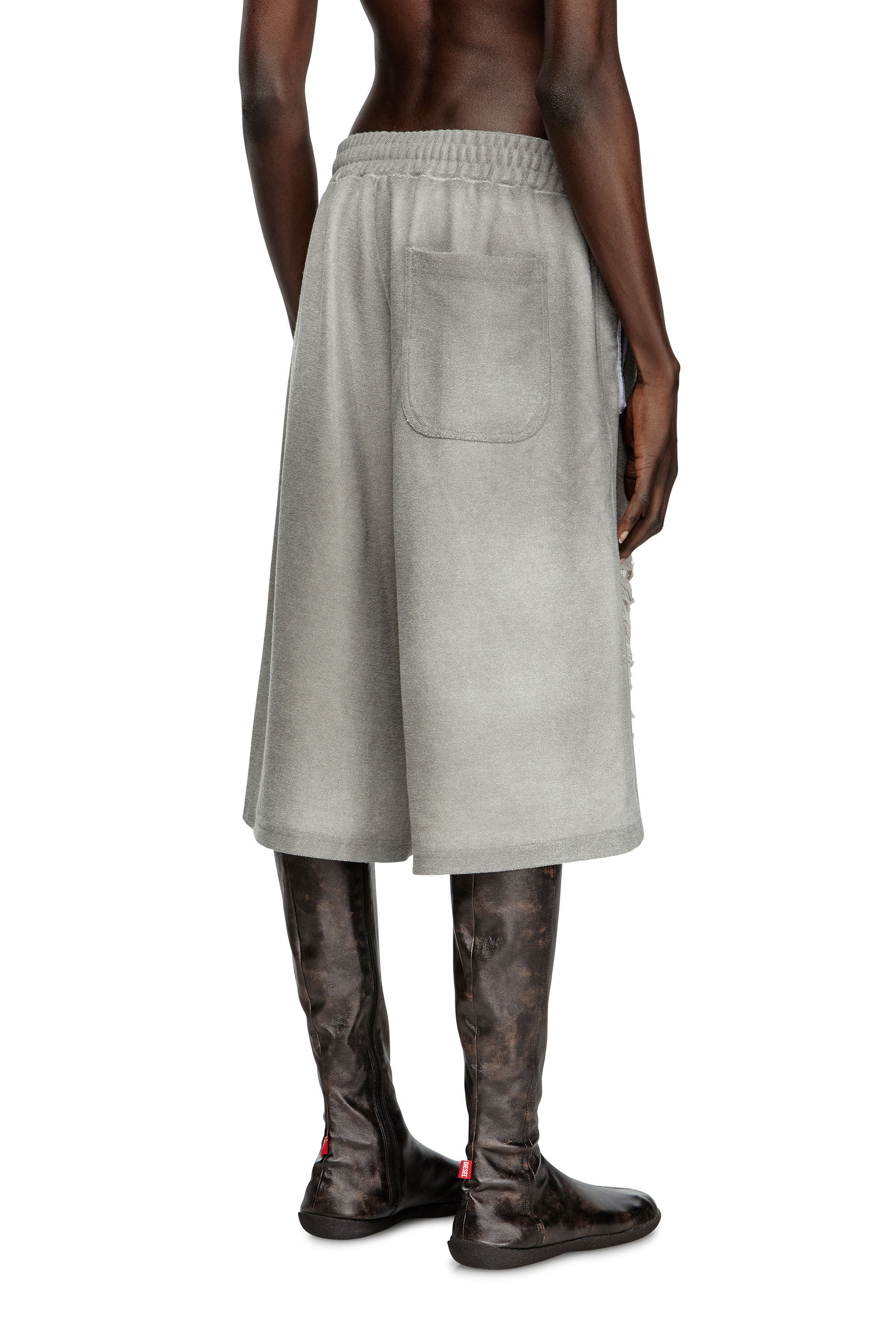Men's Shorts with distressed knees | Grey | Diesel
