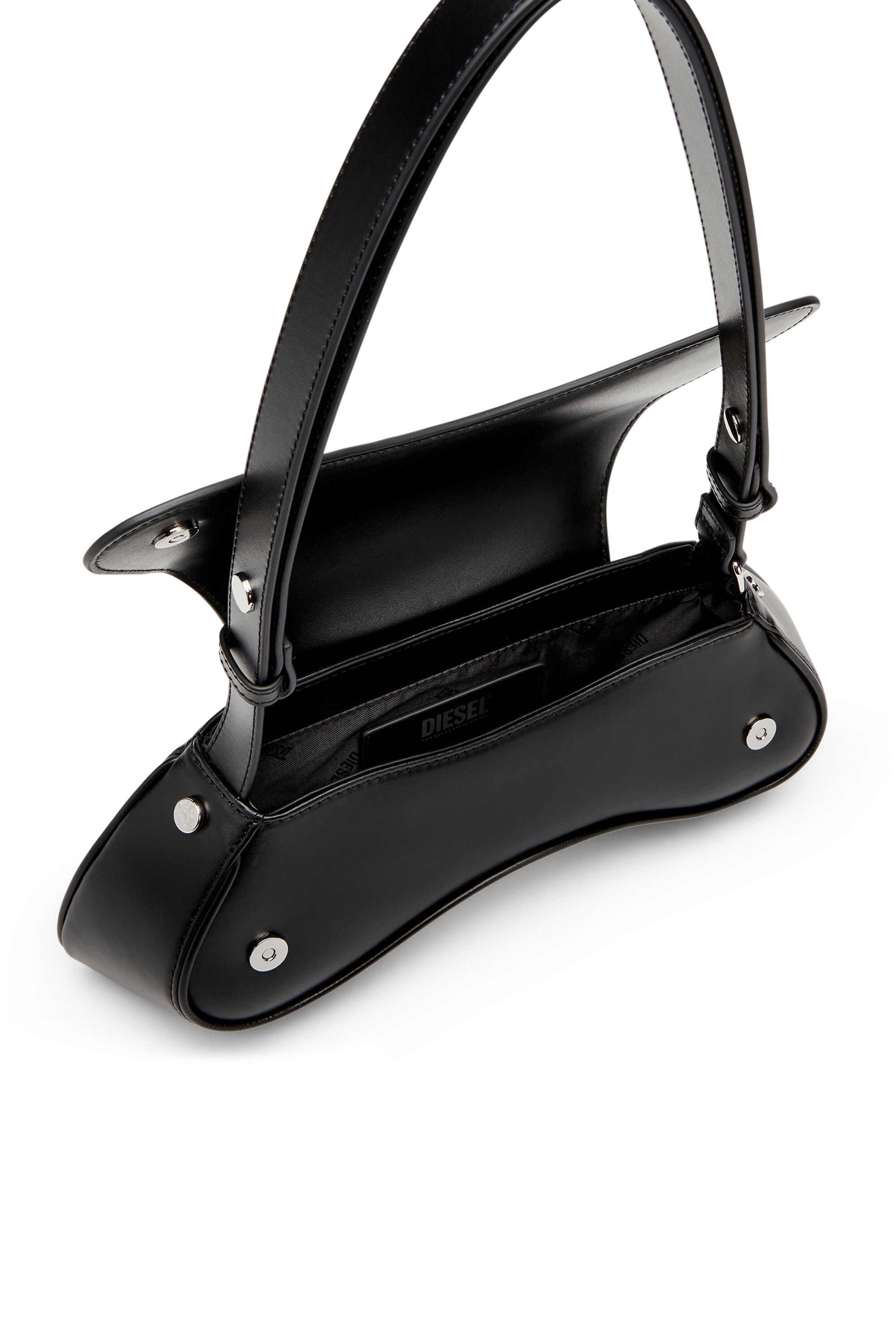 Diesel - PLAY CROSSBODY, Woman's Play-Crossbody bag in semi gloss leather in Black - 2