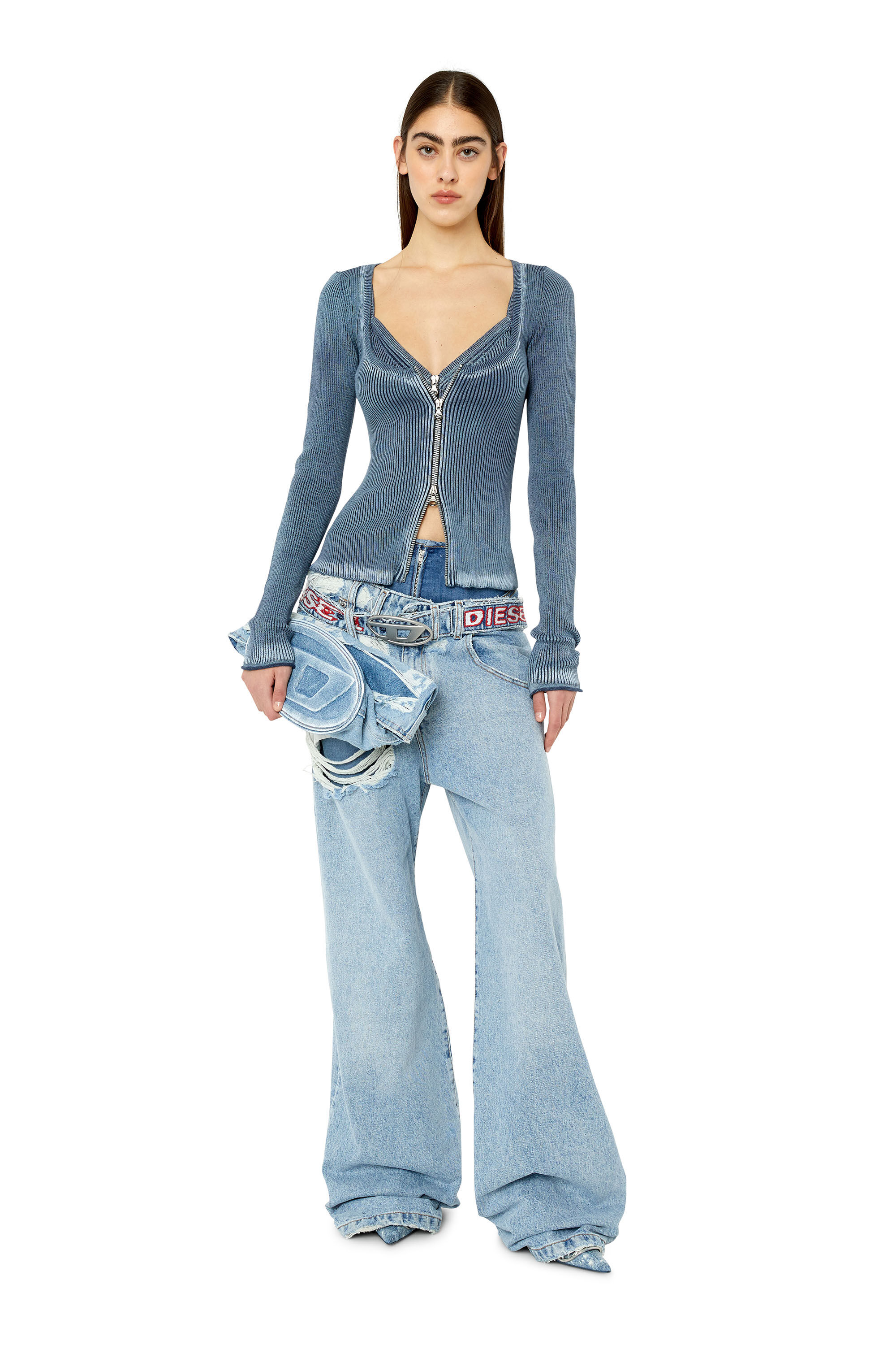 【限定製作】 M-IDORI Woman: Diesel | set cardigan and top bra Knitted トップス