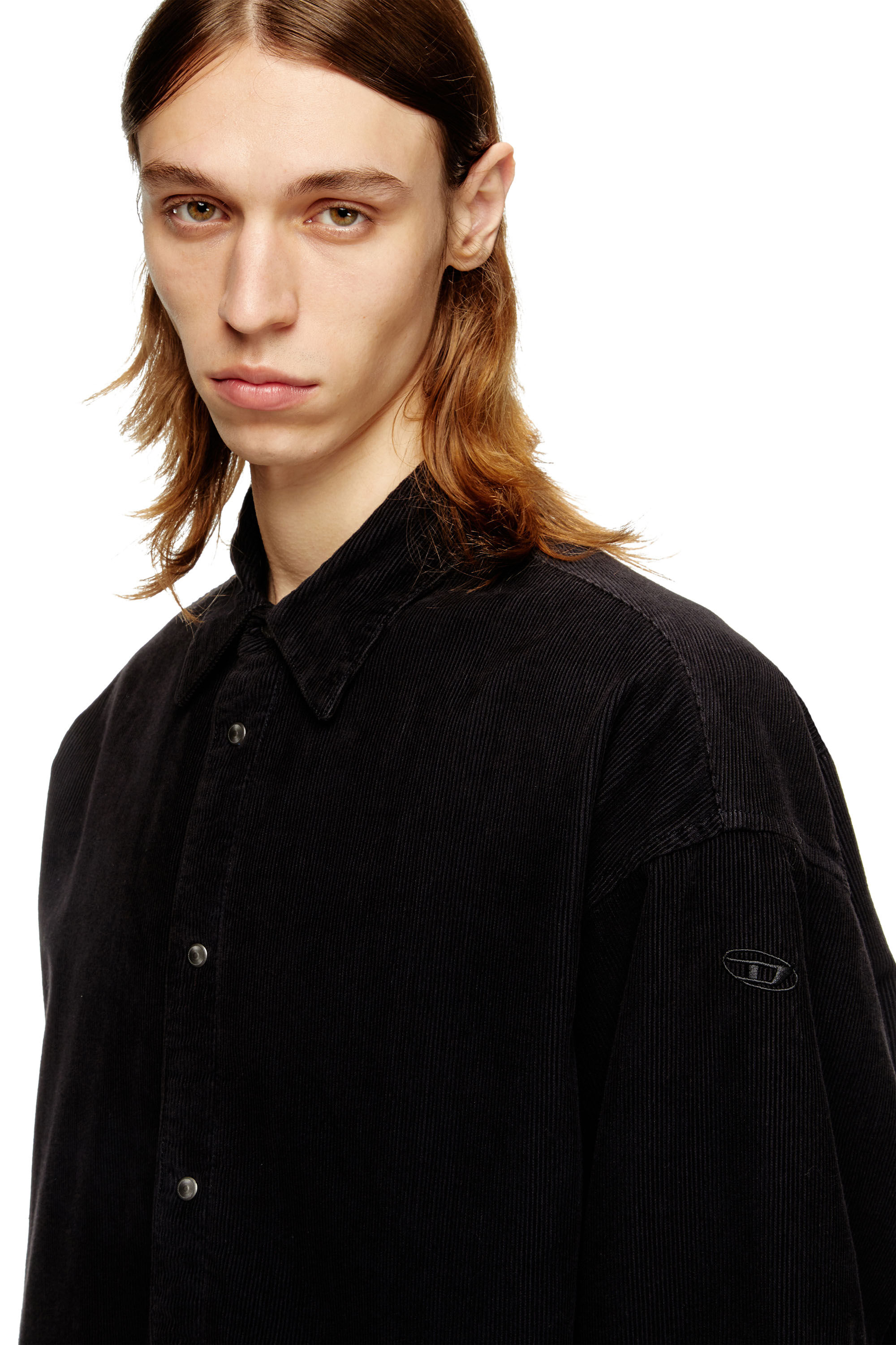 Diesel - S-BAGGY-PADD-HGBK, Man's Cotton shirt with Oval D embroidery in null - 4