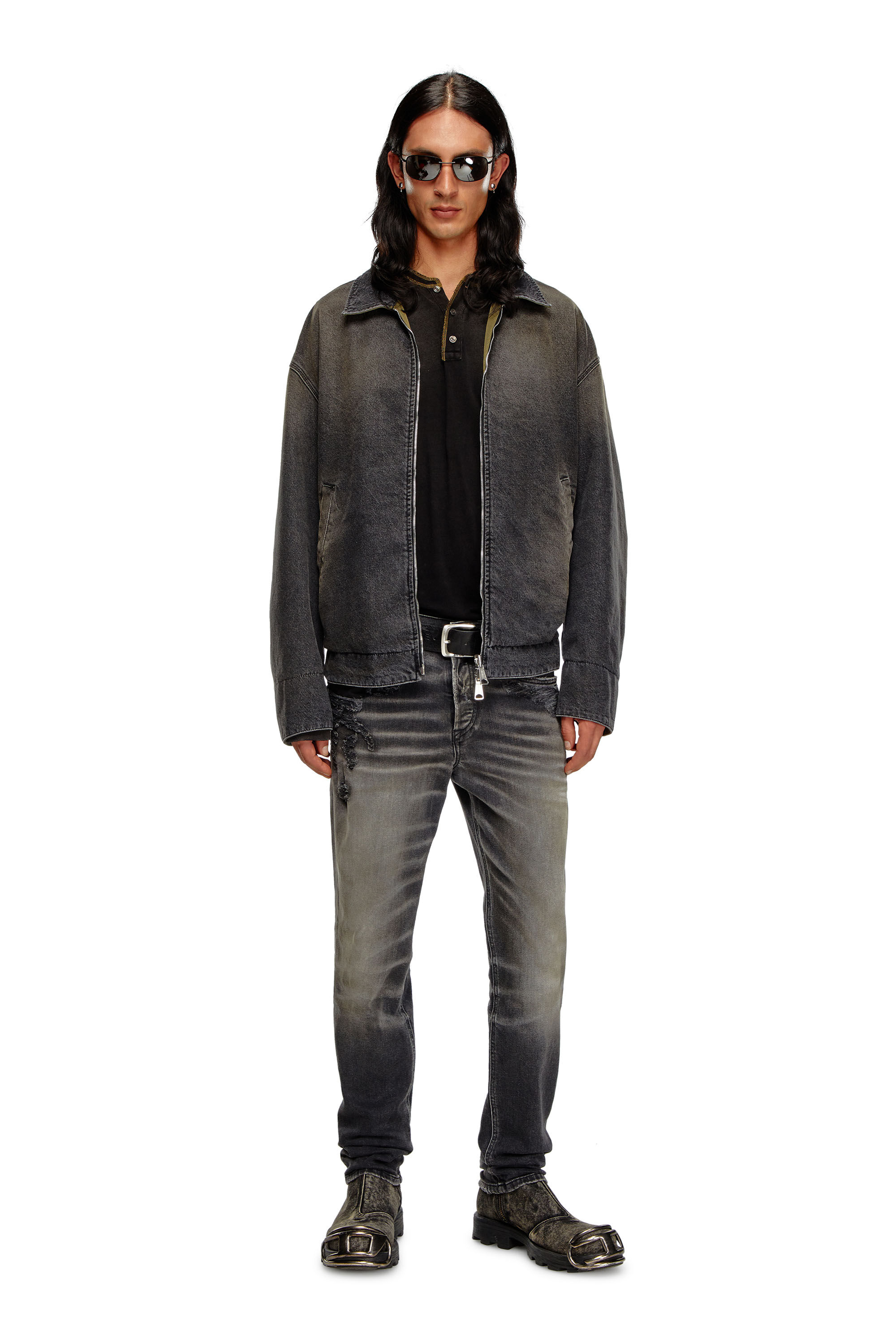 Diesel - Regular Jeans 2023 D-Finitive 09K25 Hombre, Negro/Gris oscuro - 1