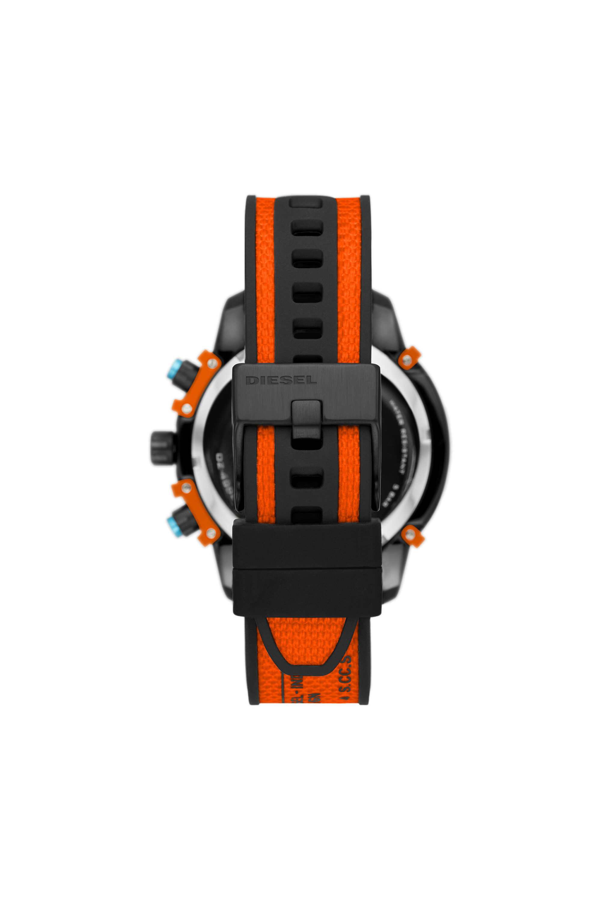 DZ4562 Man: Griffed chronograph orange canvas watch | Diesel