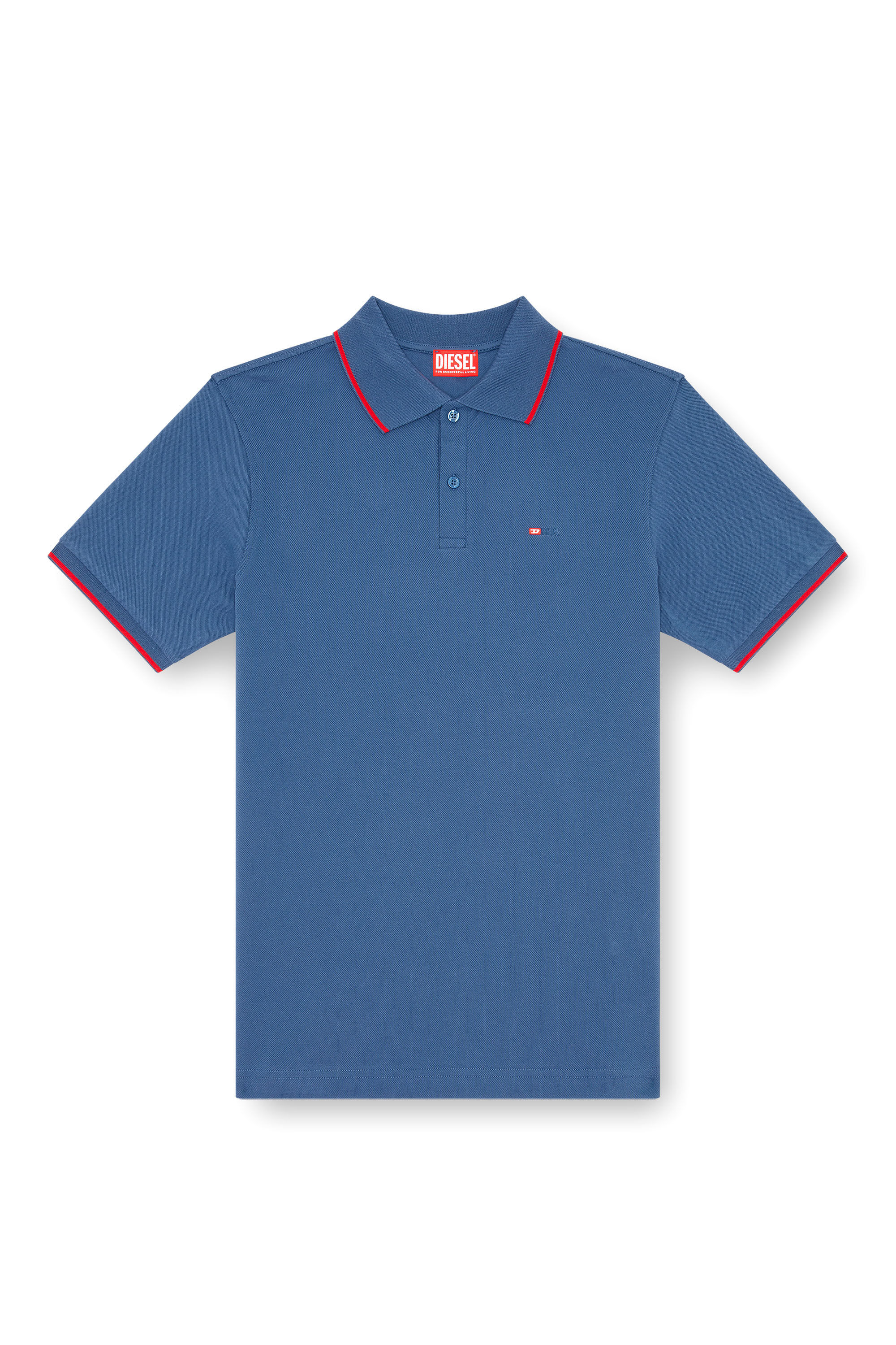 Diesel - T-FERRY-MICRODIV, Man Polo shirt with micro Diesel embroidery in Blue - Image 2