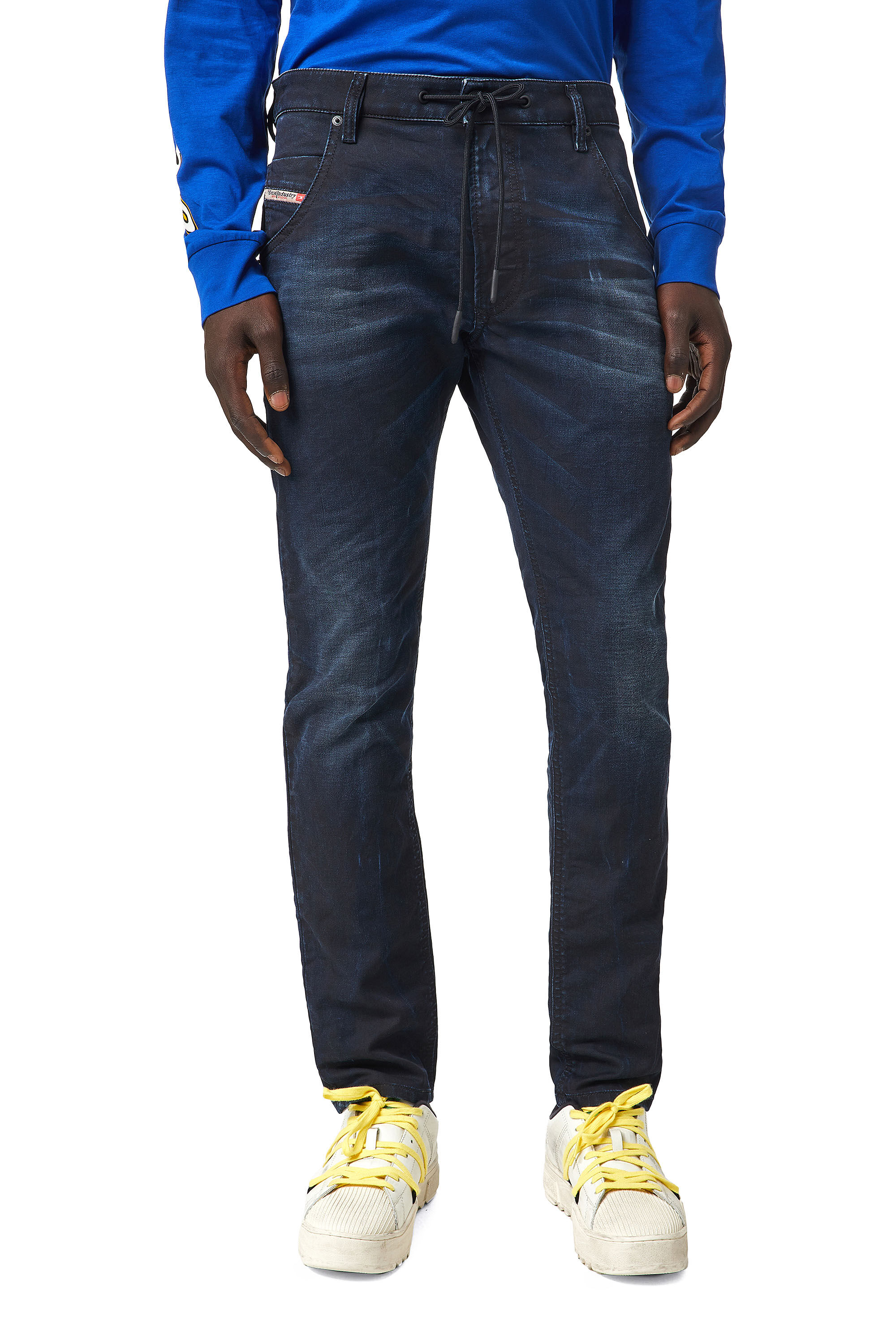 KROOLEY-Y-NE: Tapered Dark blue Jeans | Diesel