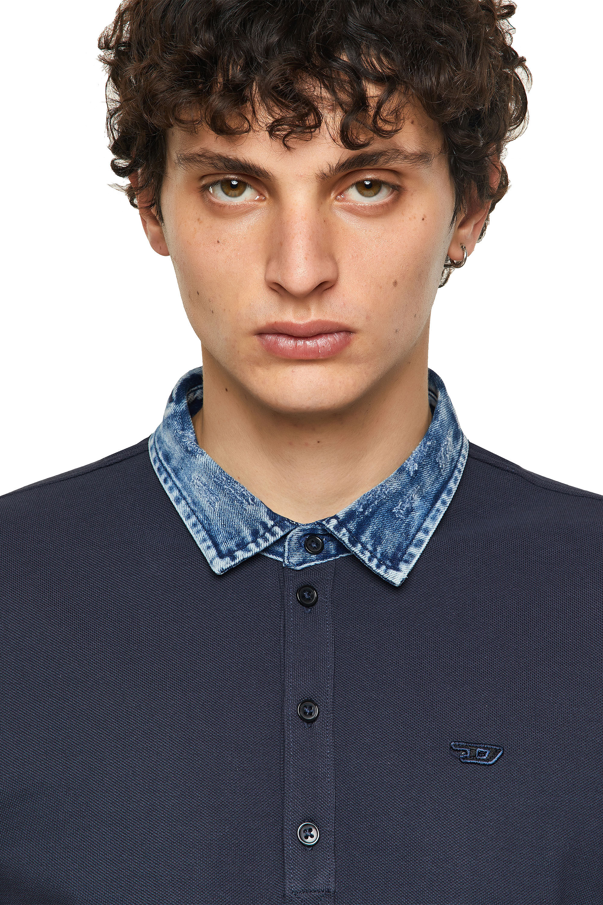 diesel polo shirt denim collar