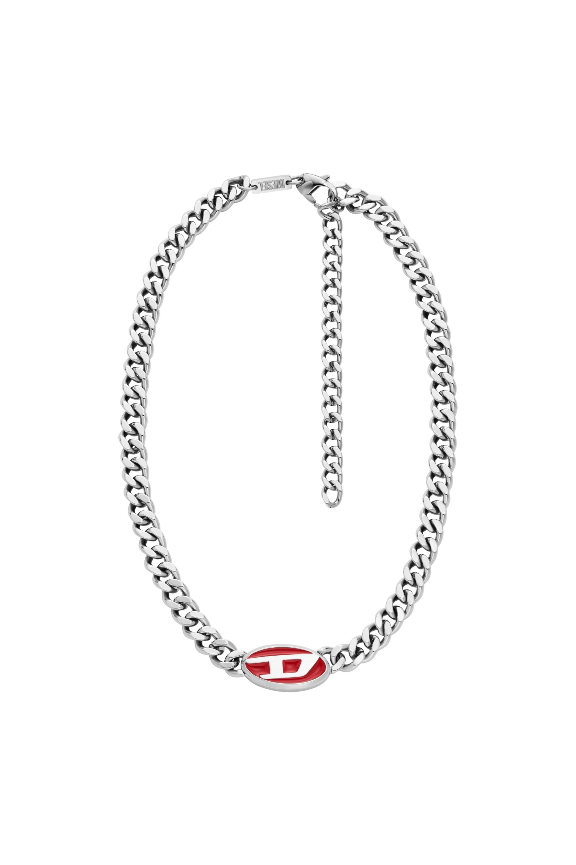Diesel - DX1446, Collar de cadena de acero inoxidable Unisex in Plateado - 1