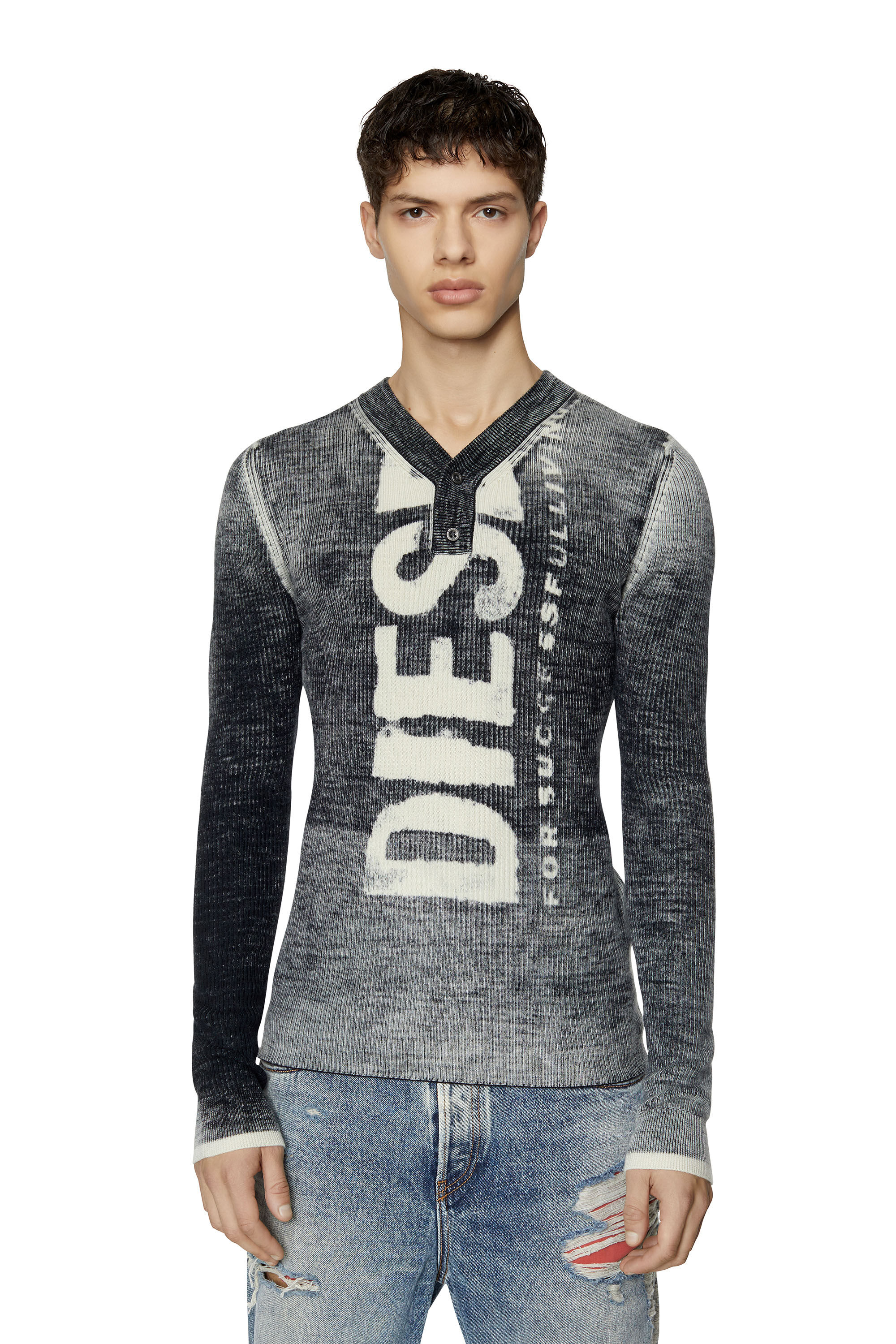 K-ATULLUS Man: Printed wool jumper with logo | Diesel
