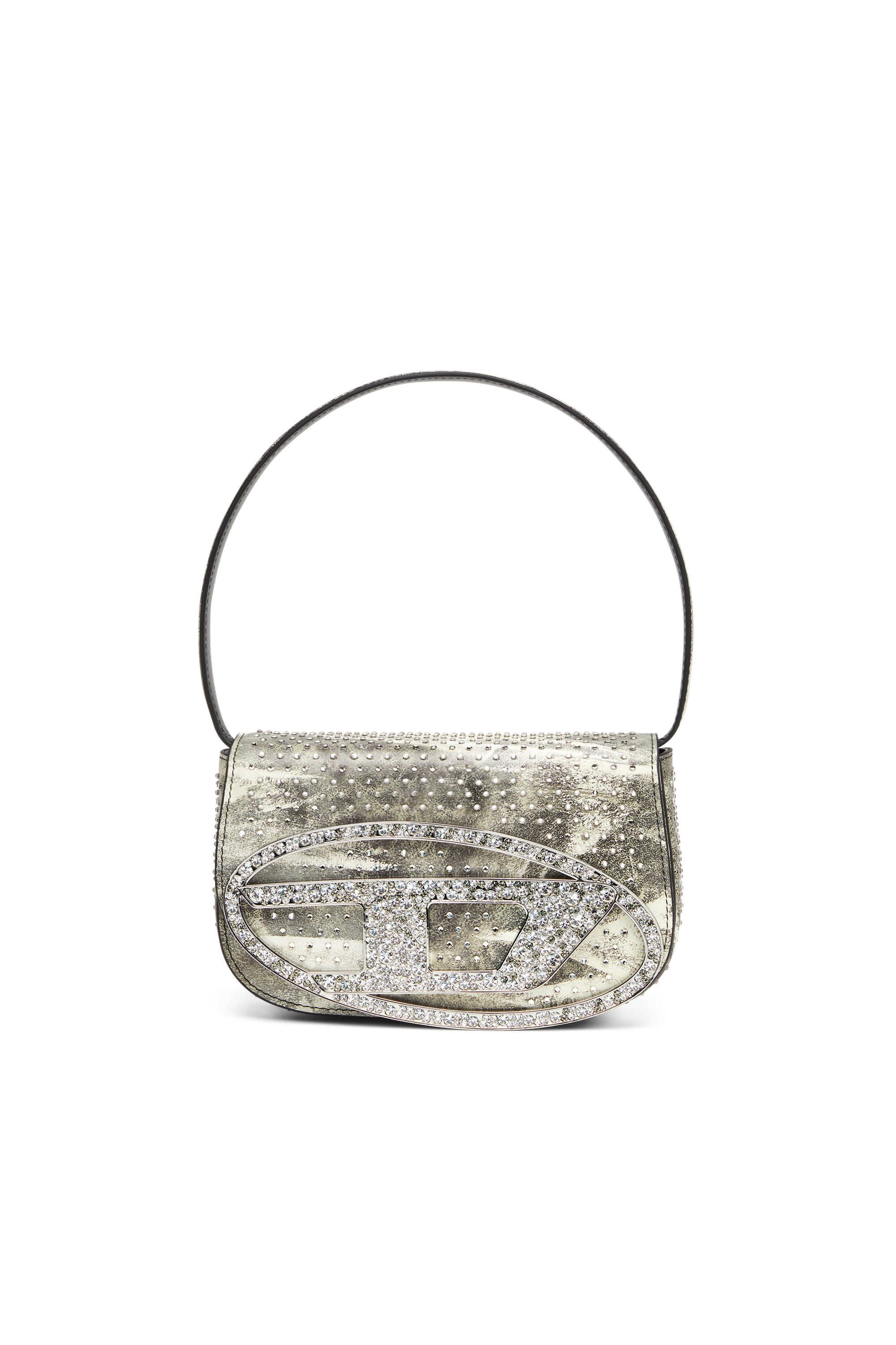1DR Woman: Crystal-embellished leather shoulder bag | Diesel