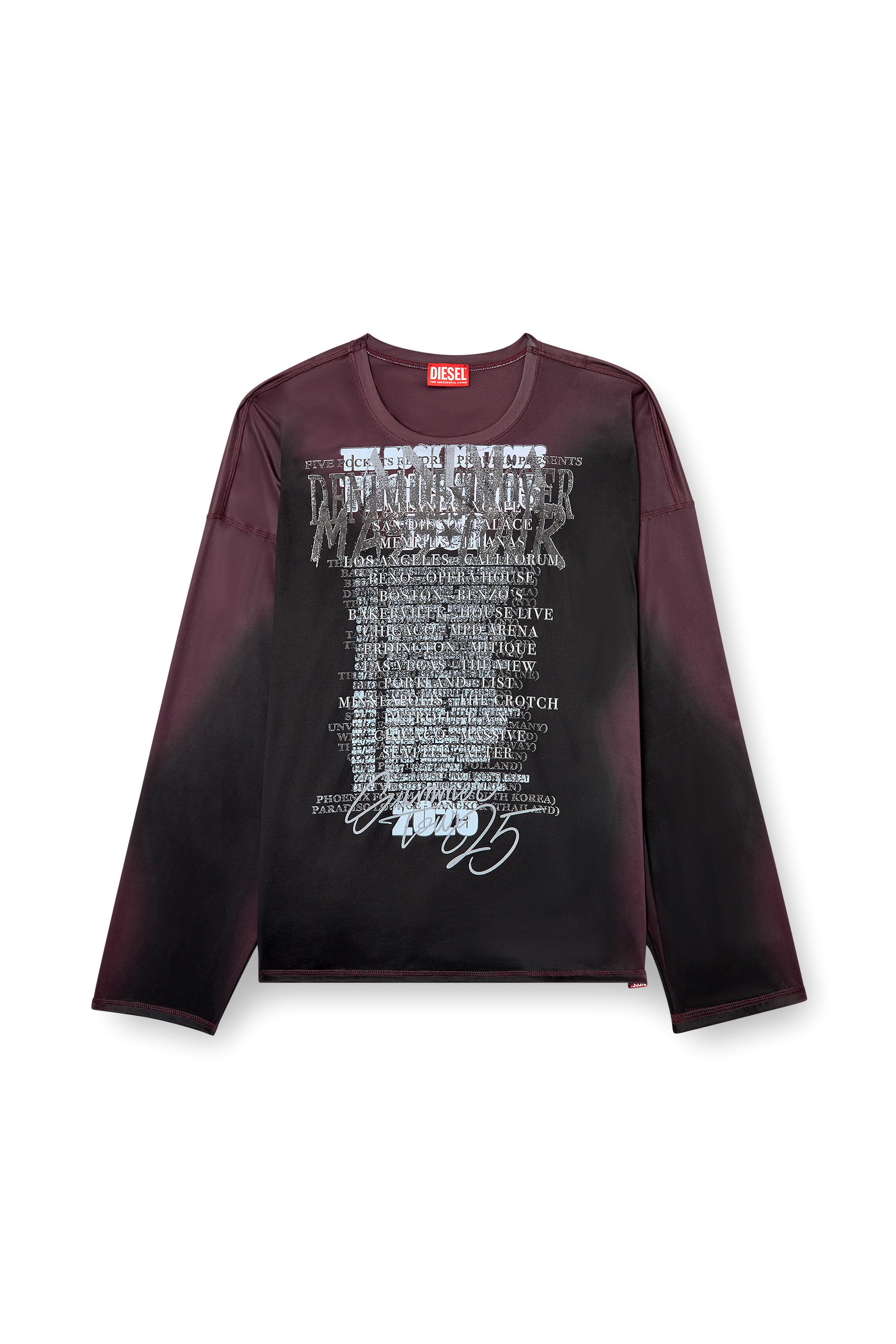 Women's Long-sleeve tech-jersey T-shirt with lyrics print Women's Long-sleeve tech-jersey T-shirt with lyrics print