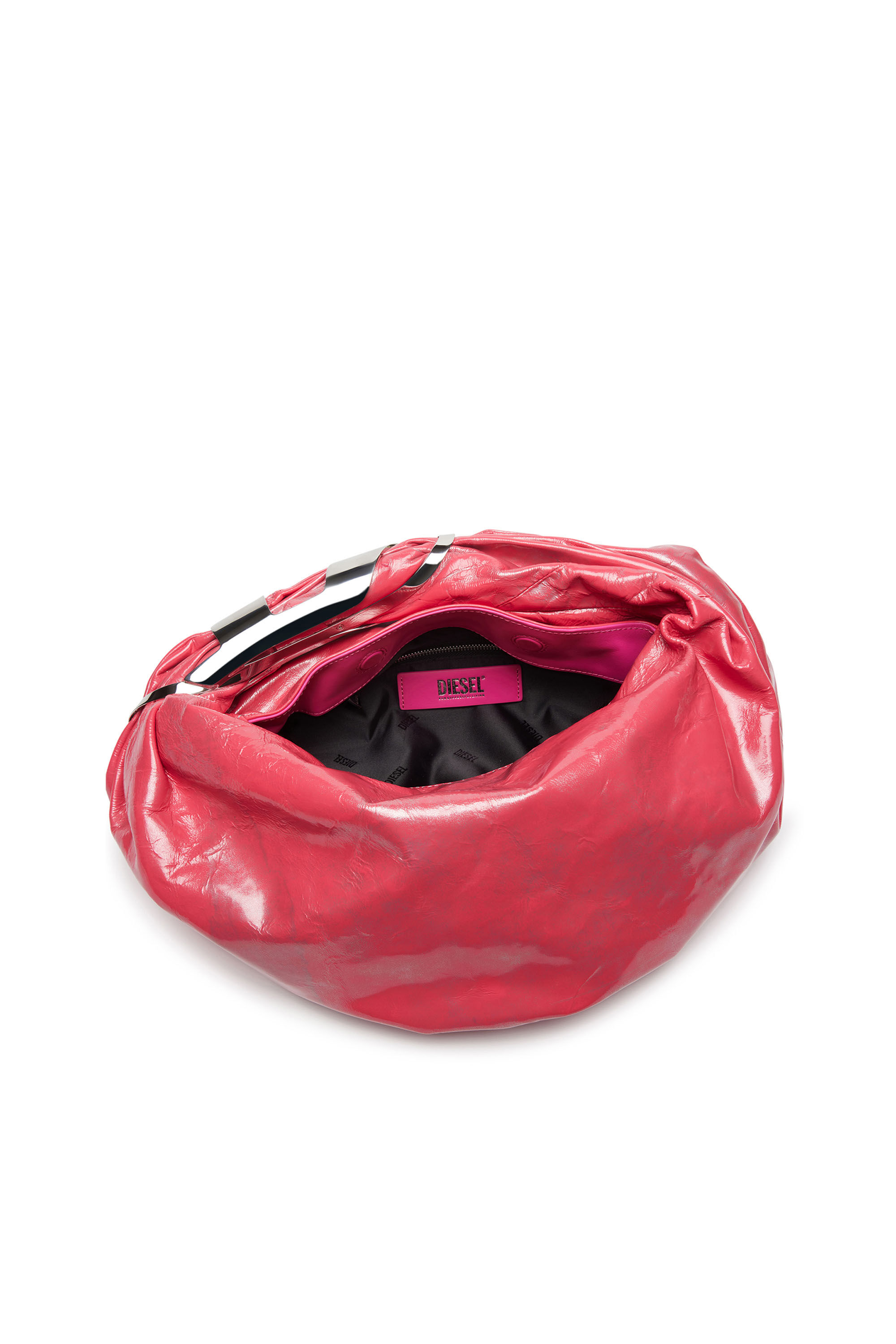 Diesel - GRAB-D HOBO S, Mujer Grab-D S-Bolso hobo de cuero metálico in Rosa - Image 2