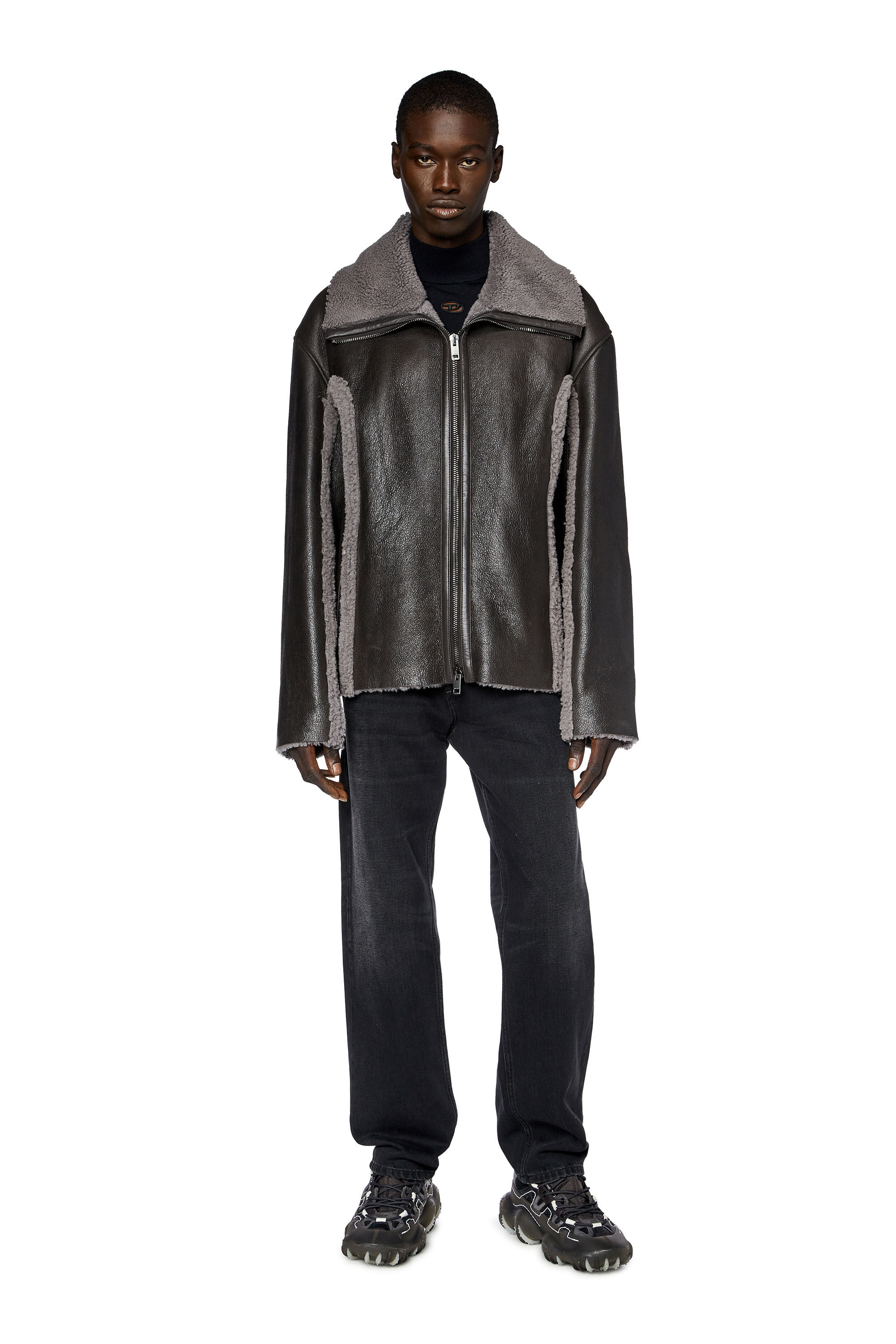 Men's Oversized shearling jacket | L-BROWNY Diesel