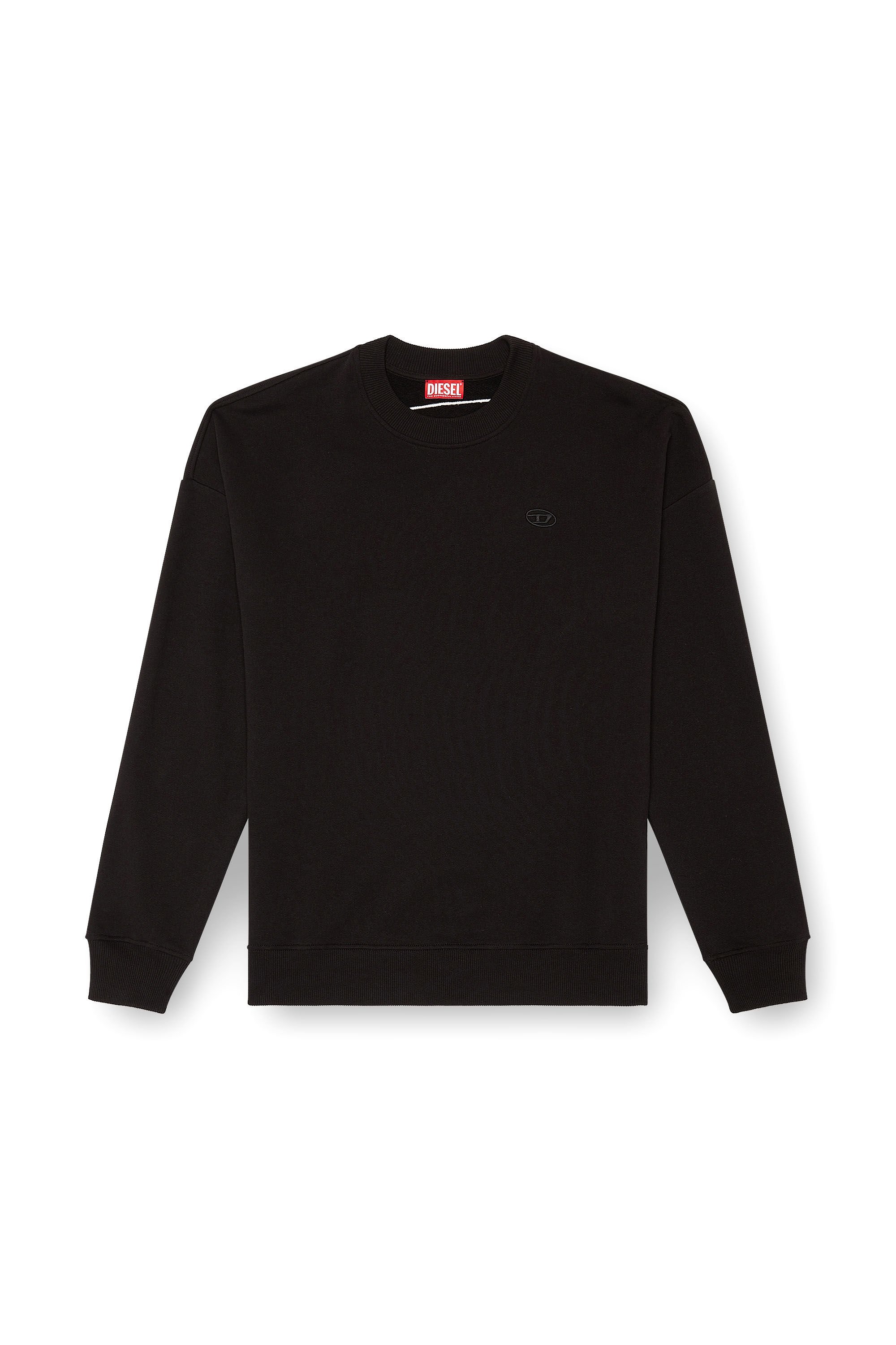 新作商品 Men's Sweatshirt Diesel | Black | embroidery logo with トップス