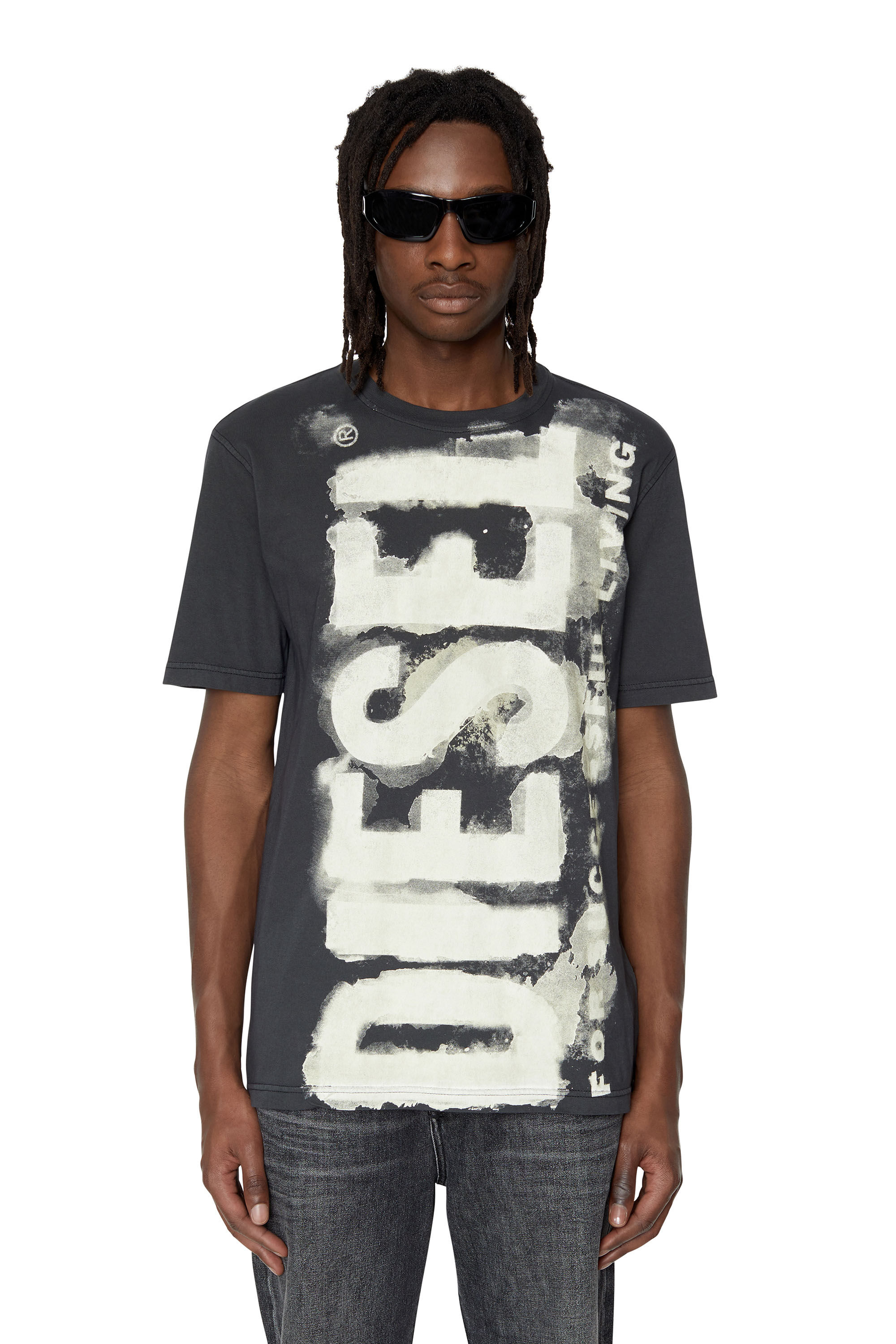 T-JUST-E16 Man: T-shirt with bleeding logo print | Diesel