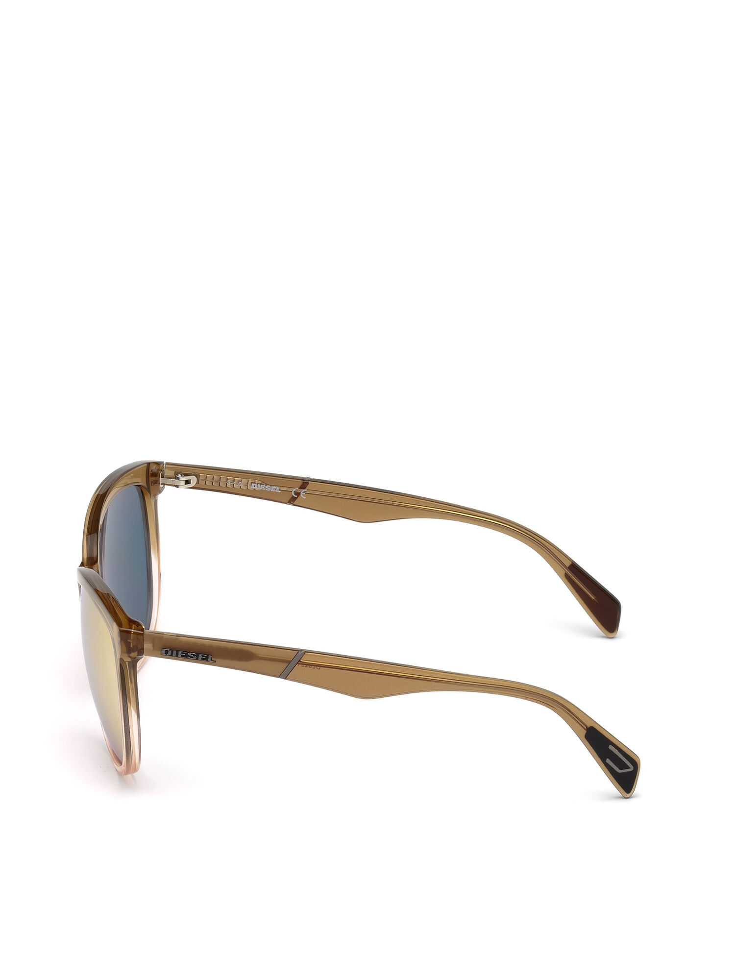 Diesel - DL0221, Woman's Acetate shiny finishes eyewear in Brown - 3