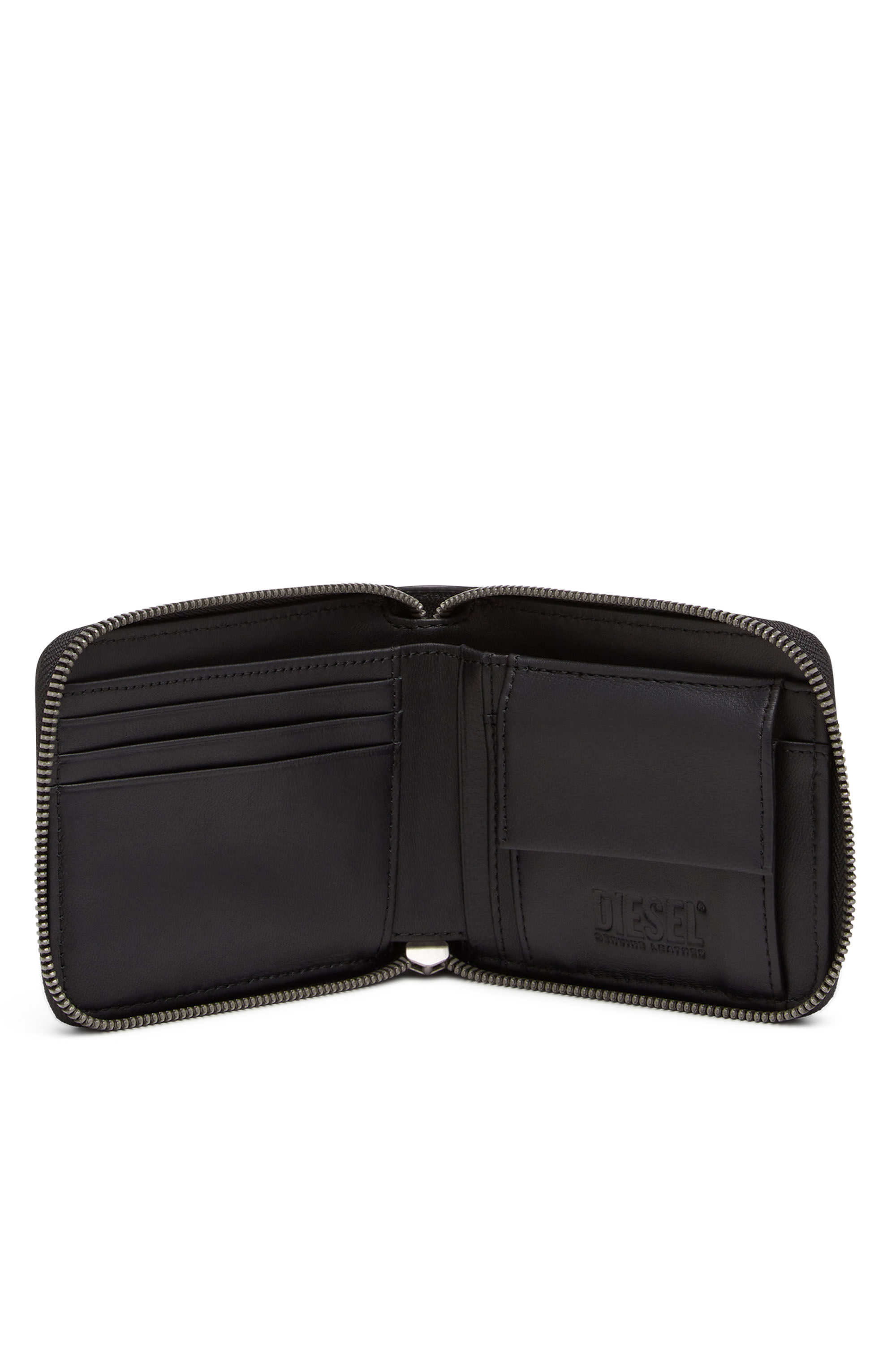 BI-FOLD COIN ZIP XS Man: Zip-around wallet camo-print leather | Diesel