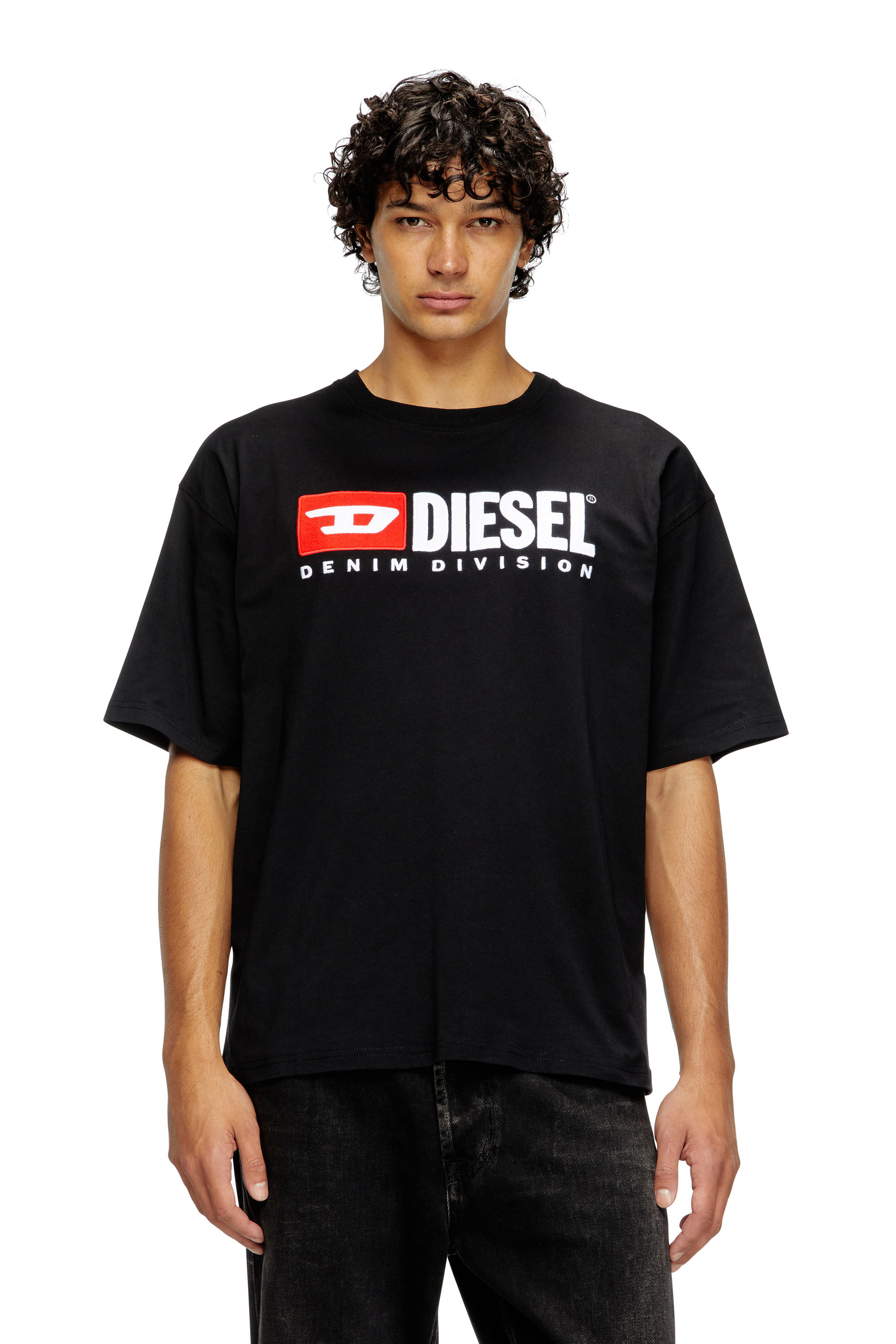 Men's T-shirt with Diesel patch logo | Black | Diesel