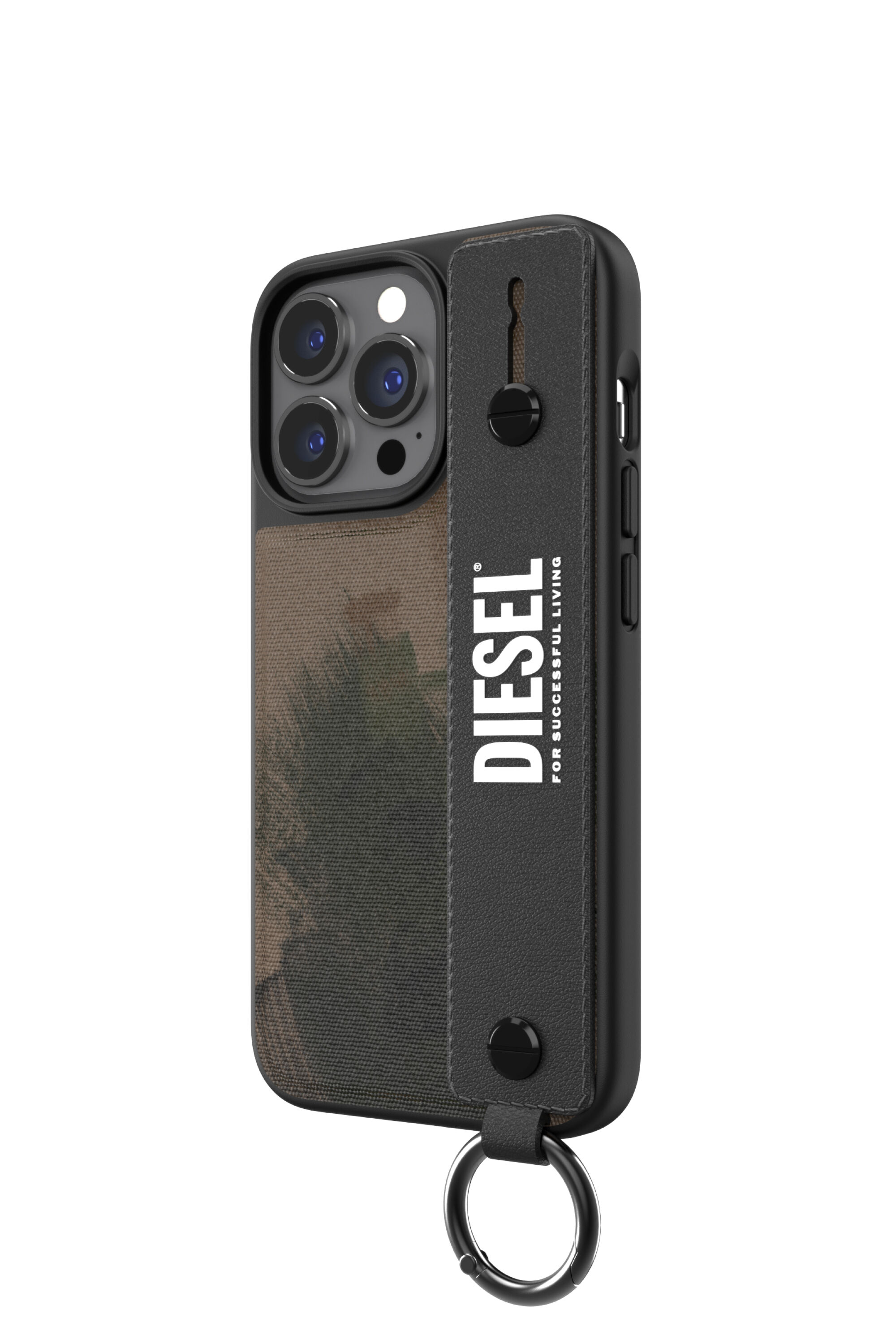 Diesel - 47180 HANDSTRAP CASE, Funda con correa de mano por iPhone 13/13 Pro Unisex in Verde - 4