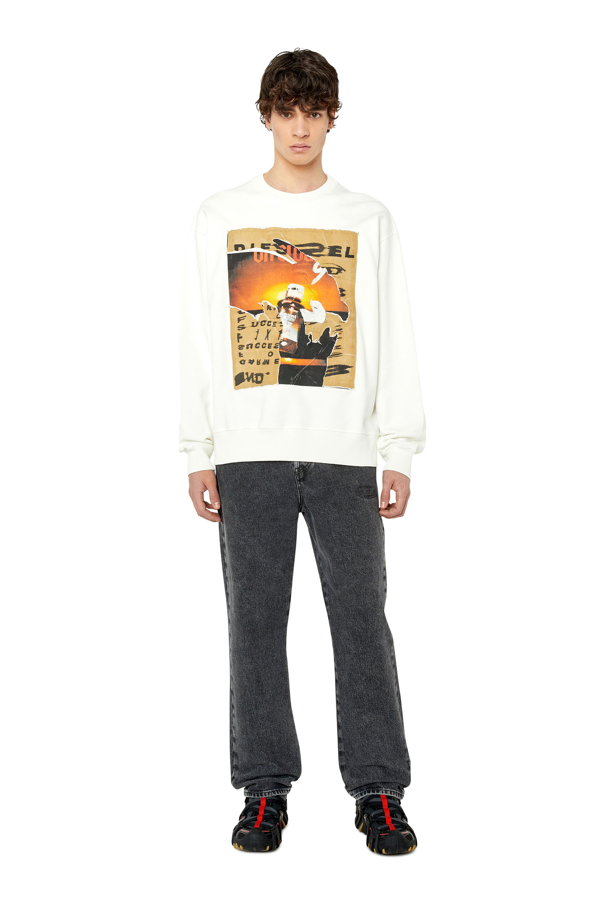 Diesel - Man's Straight Jeans 2020 D-Viker 007N4, Black/Dark grey - 1