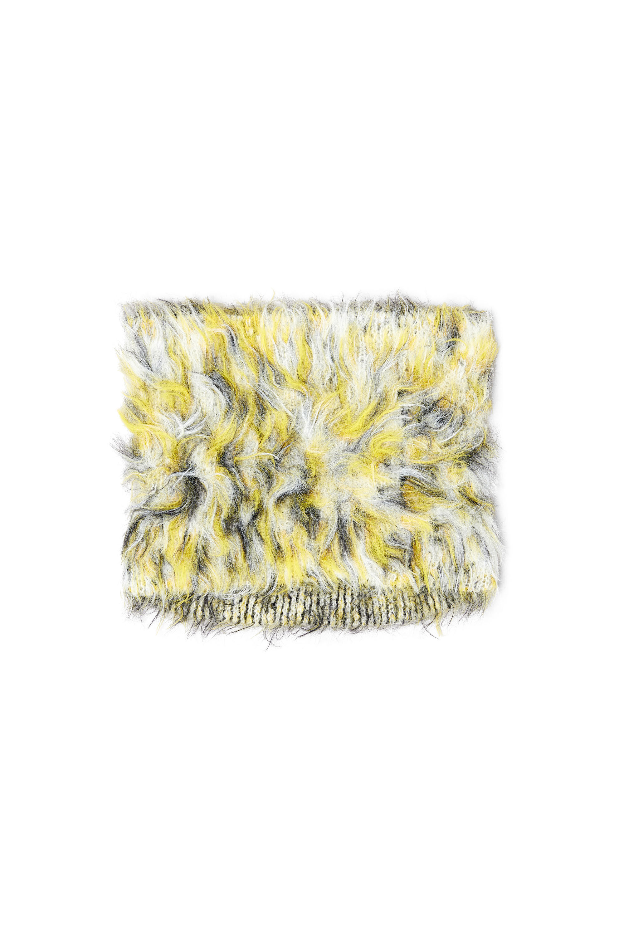 Diesel - K-EREN, Unisex's Neckwarmer in fluffy jacquard knit in Yellow/Black - 2